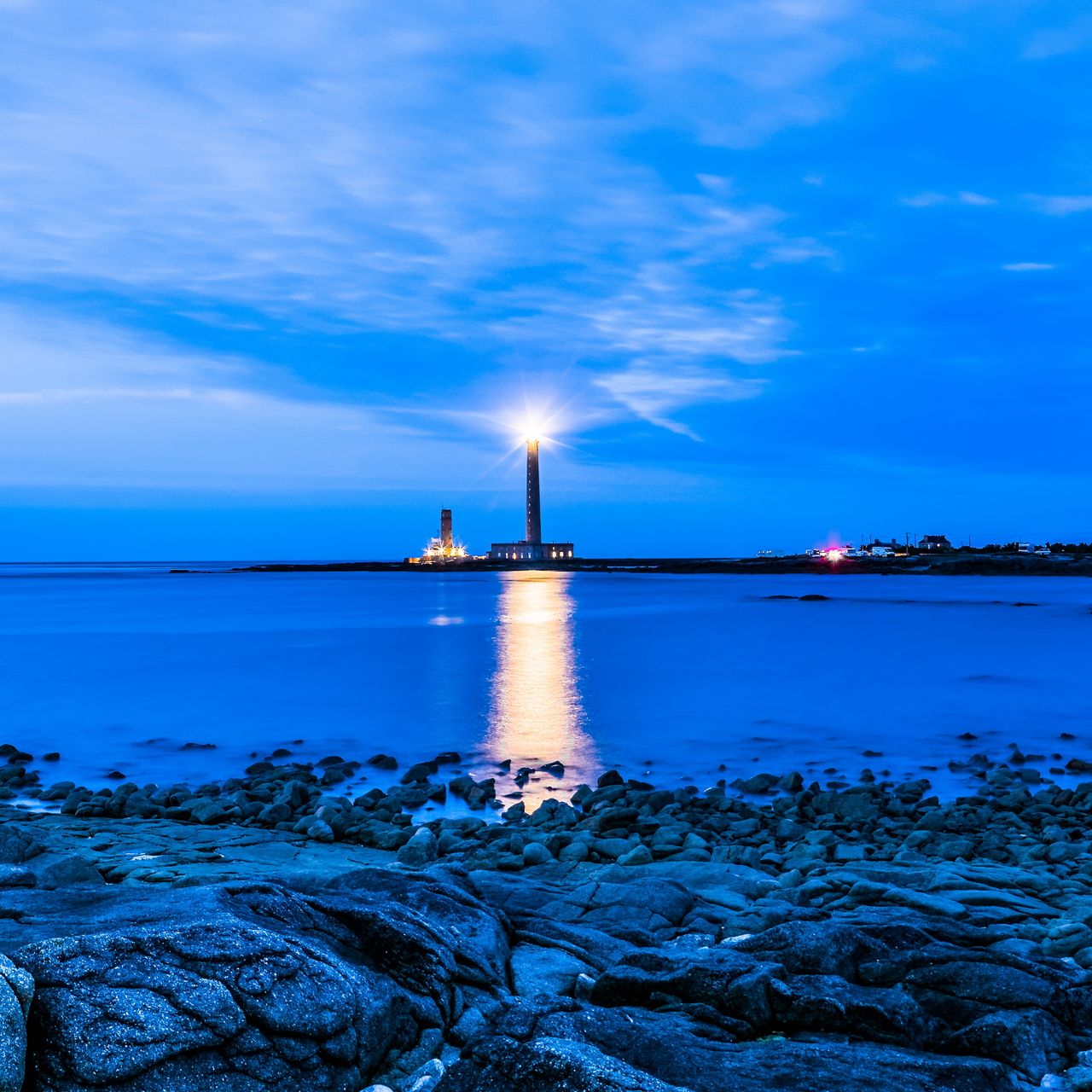 Evening In Lighthouse Sea Wallpapers