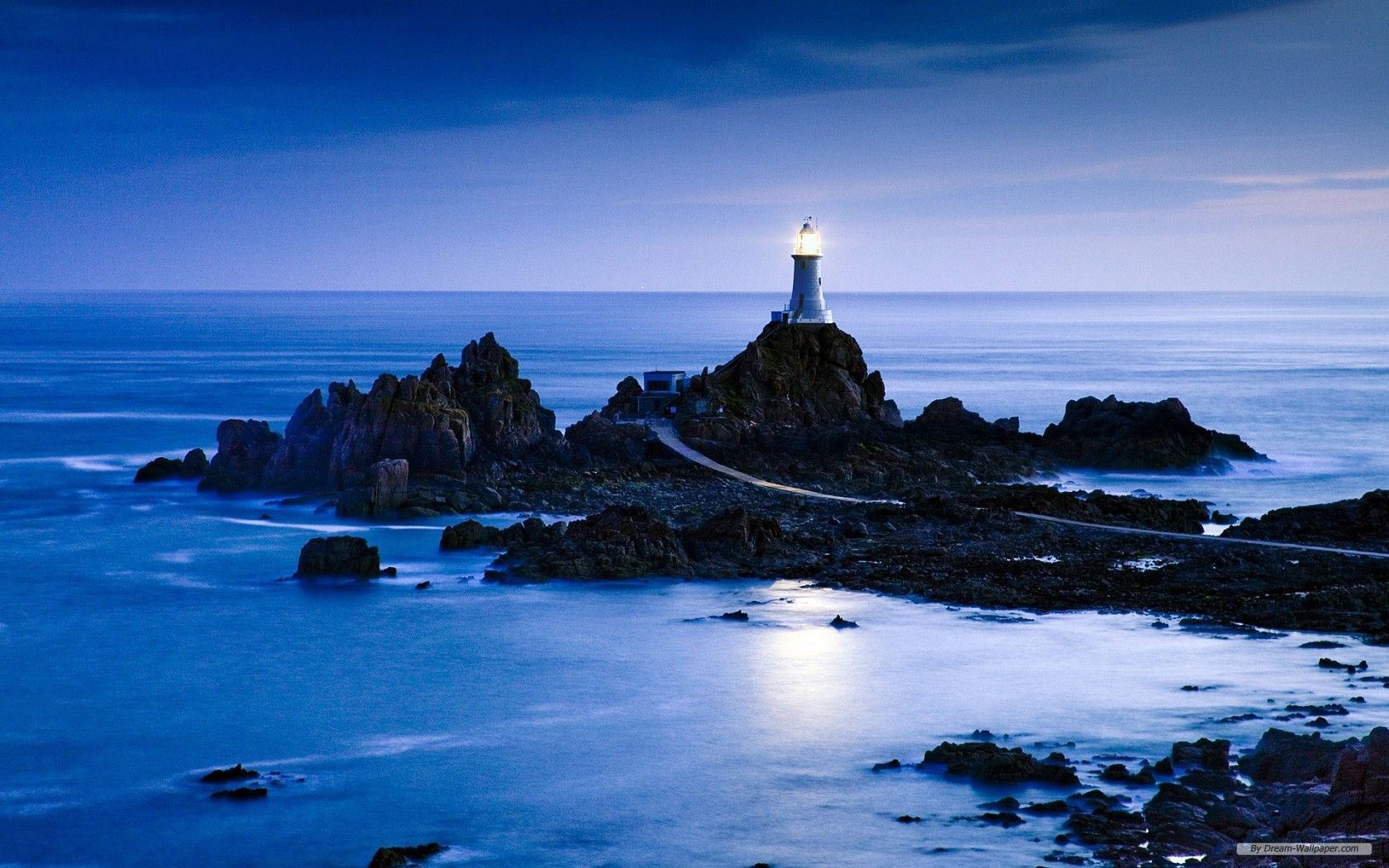 Evening In Lighthouse Sea Wallpapers