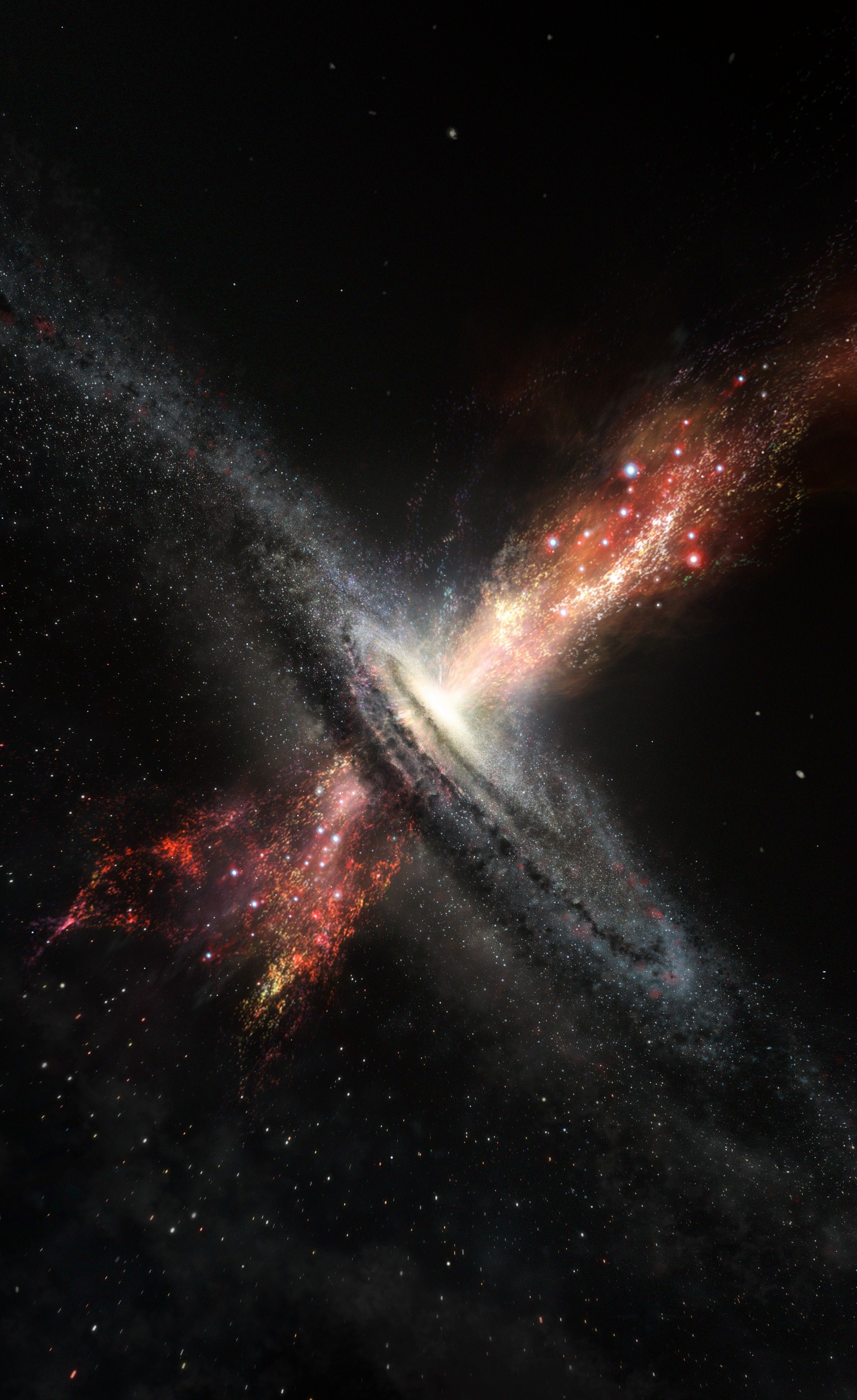 Falling Universe Galaxy Beautiful Light Leaks Wallpapers
