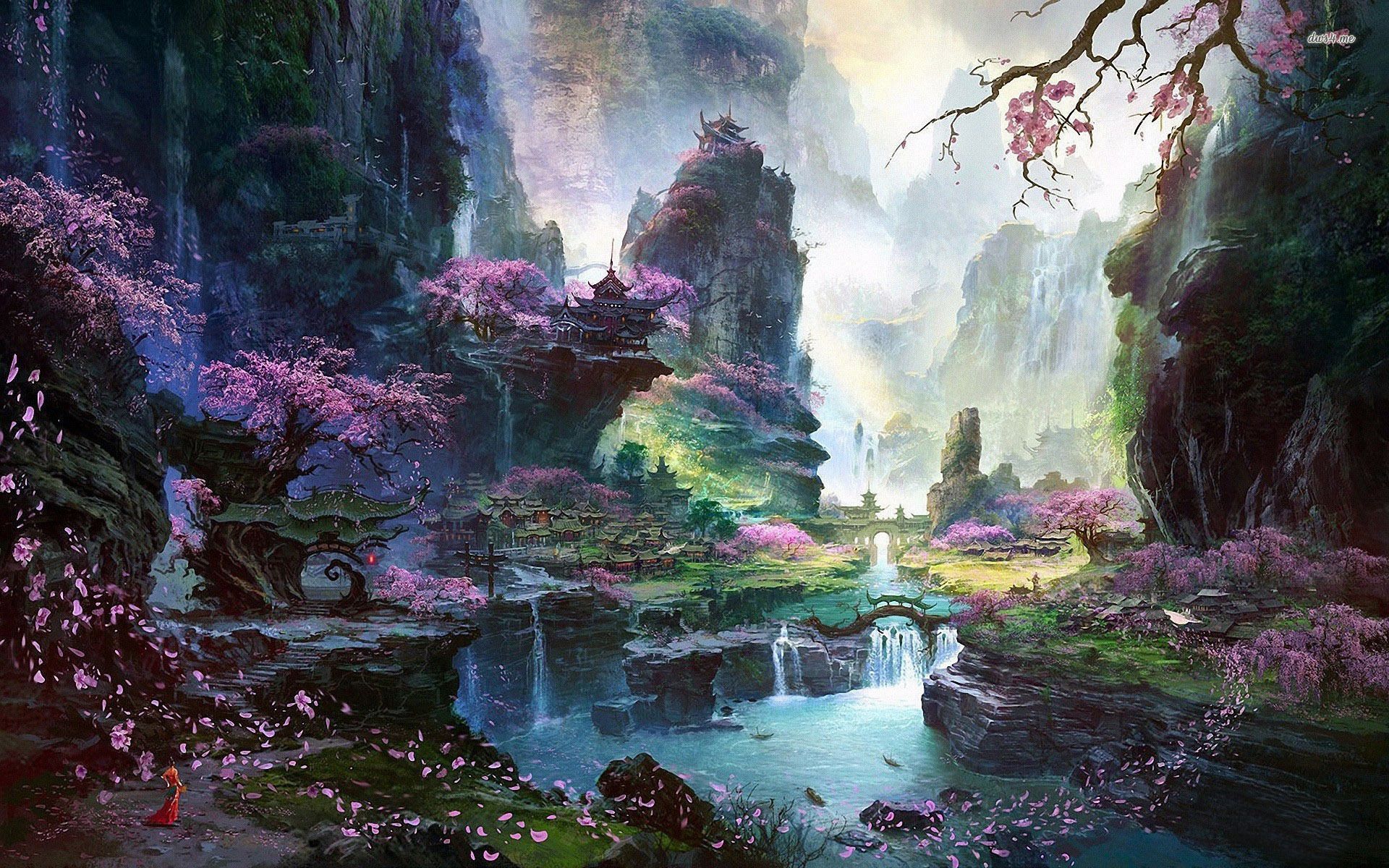 Fantasy Landscape Mountains In Fantasy Wallpapers