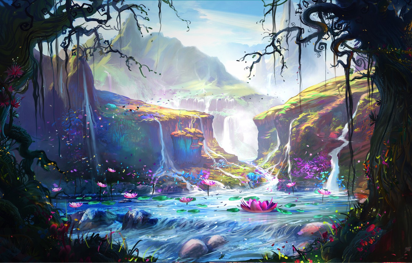 Fantasy Landscape Mountains In Fantasy Wallpapers