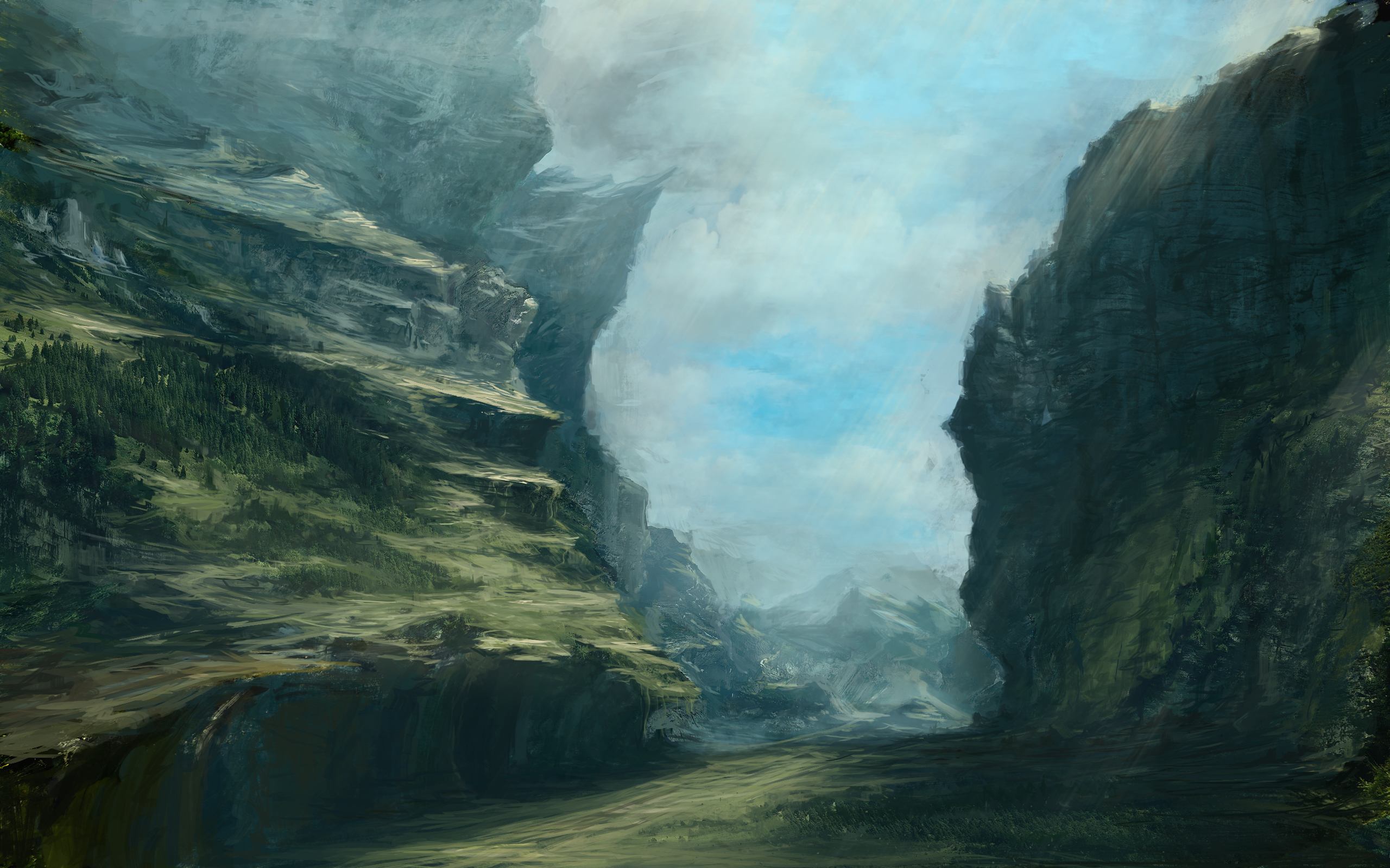 Fantasy Landscape Mountains In Fantasy Wallpapers