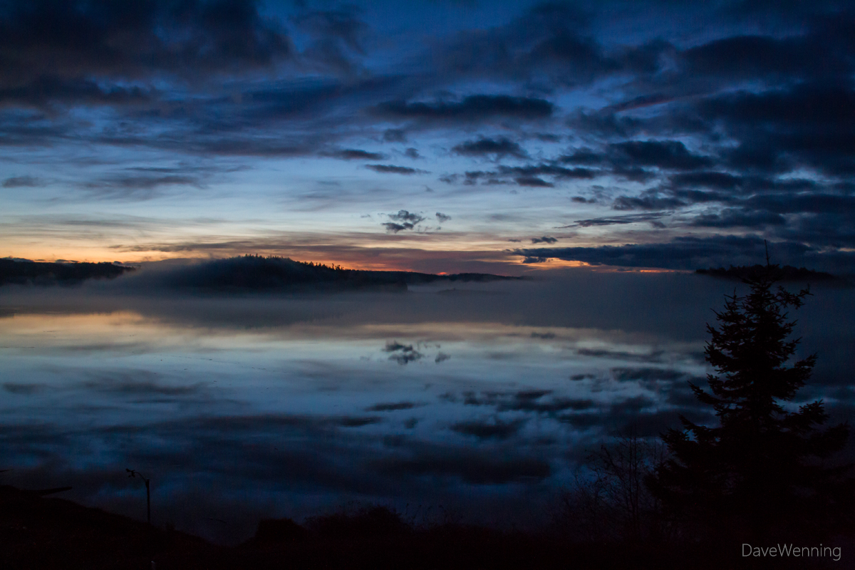 Fog Covering Horizon Mountains Under Blue Sky Wallpapers