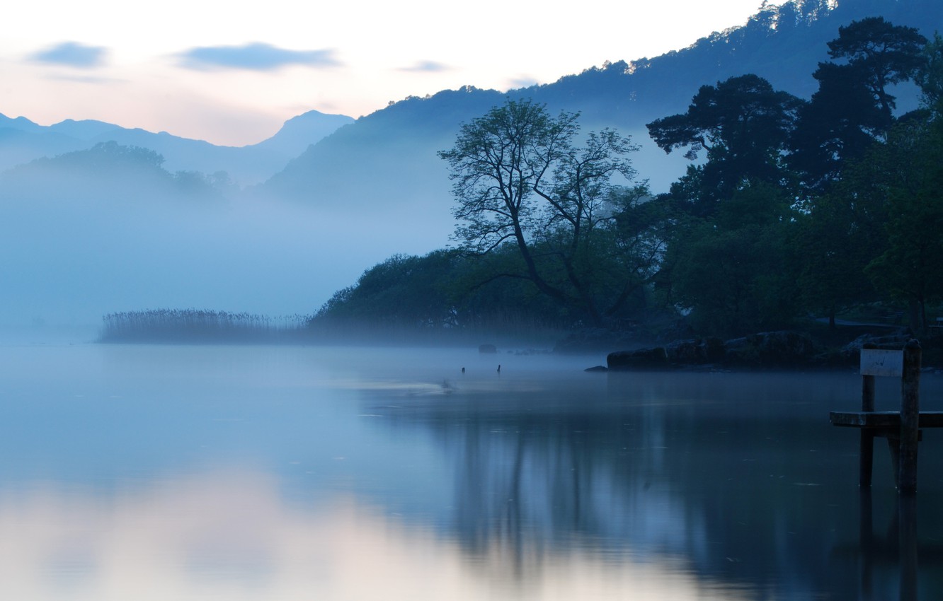 Fog Over Lake Wallpapers