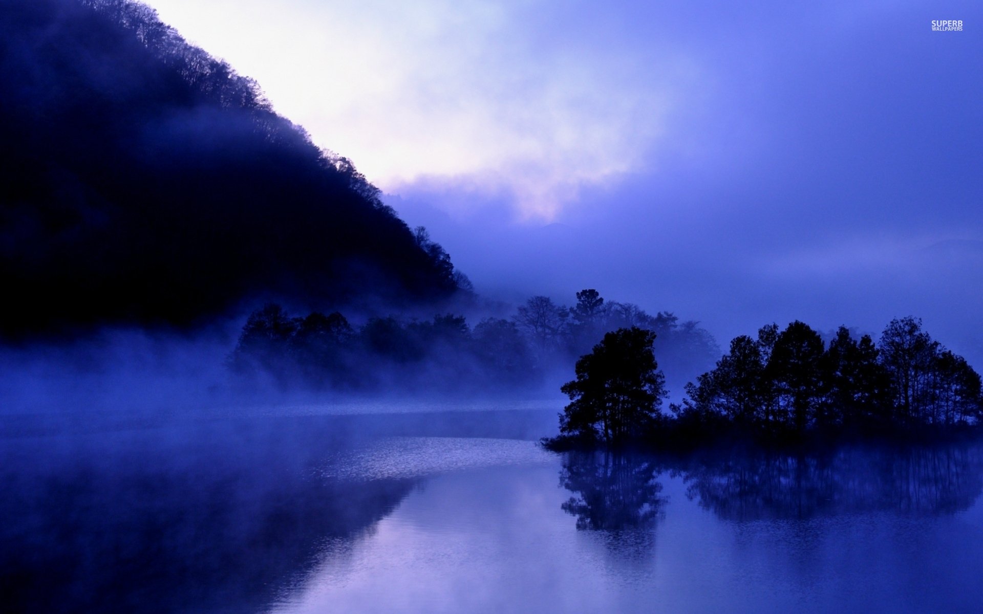 Fog Over Lake Wallpapers