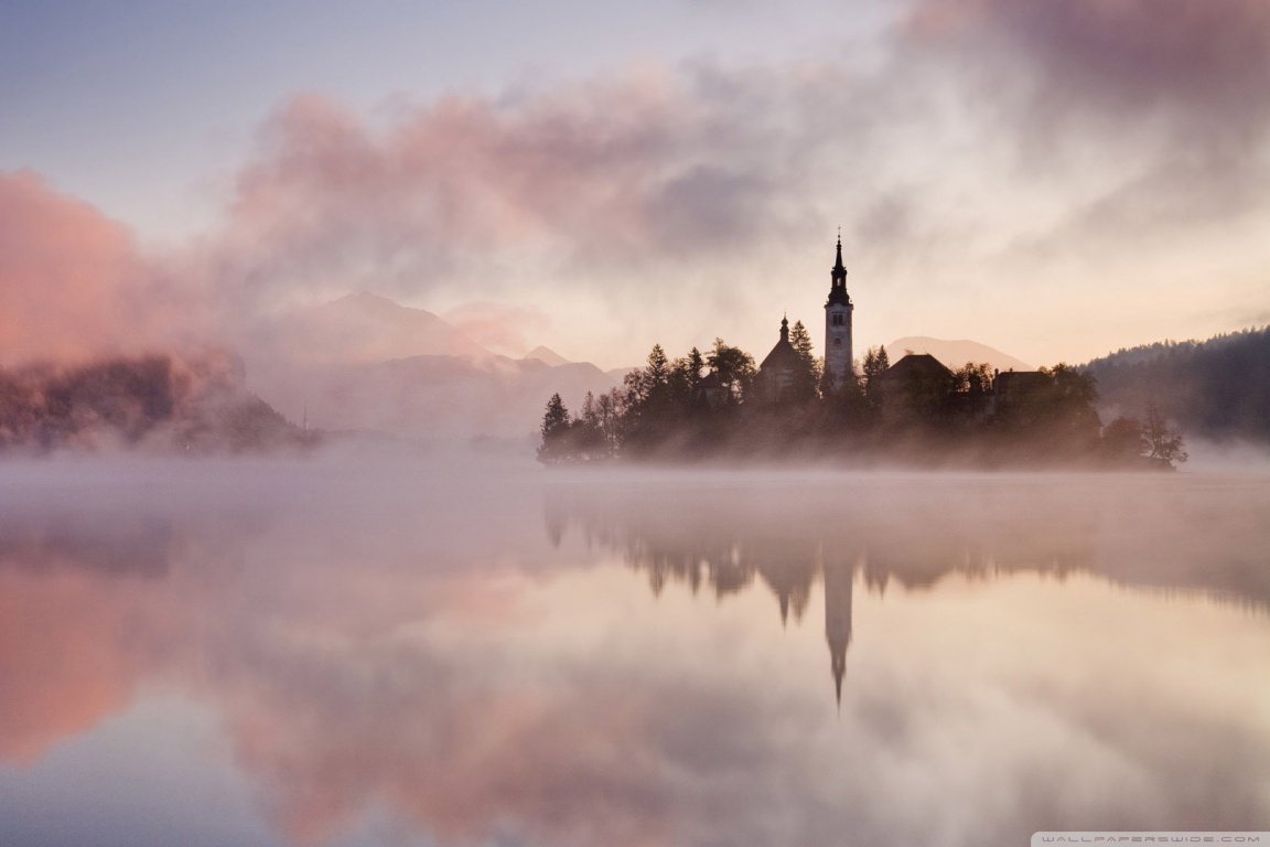 Fog Over Lake Wallpapers