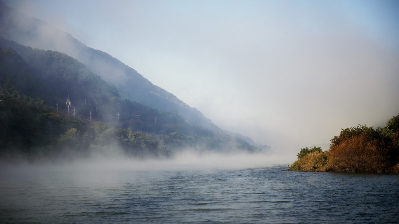 Foggy Lake 8K Wallpapers