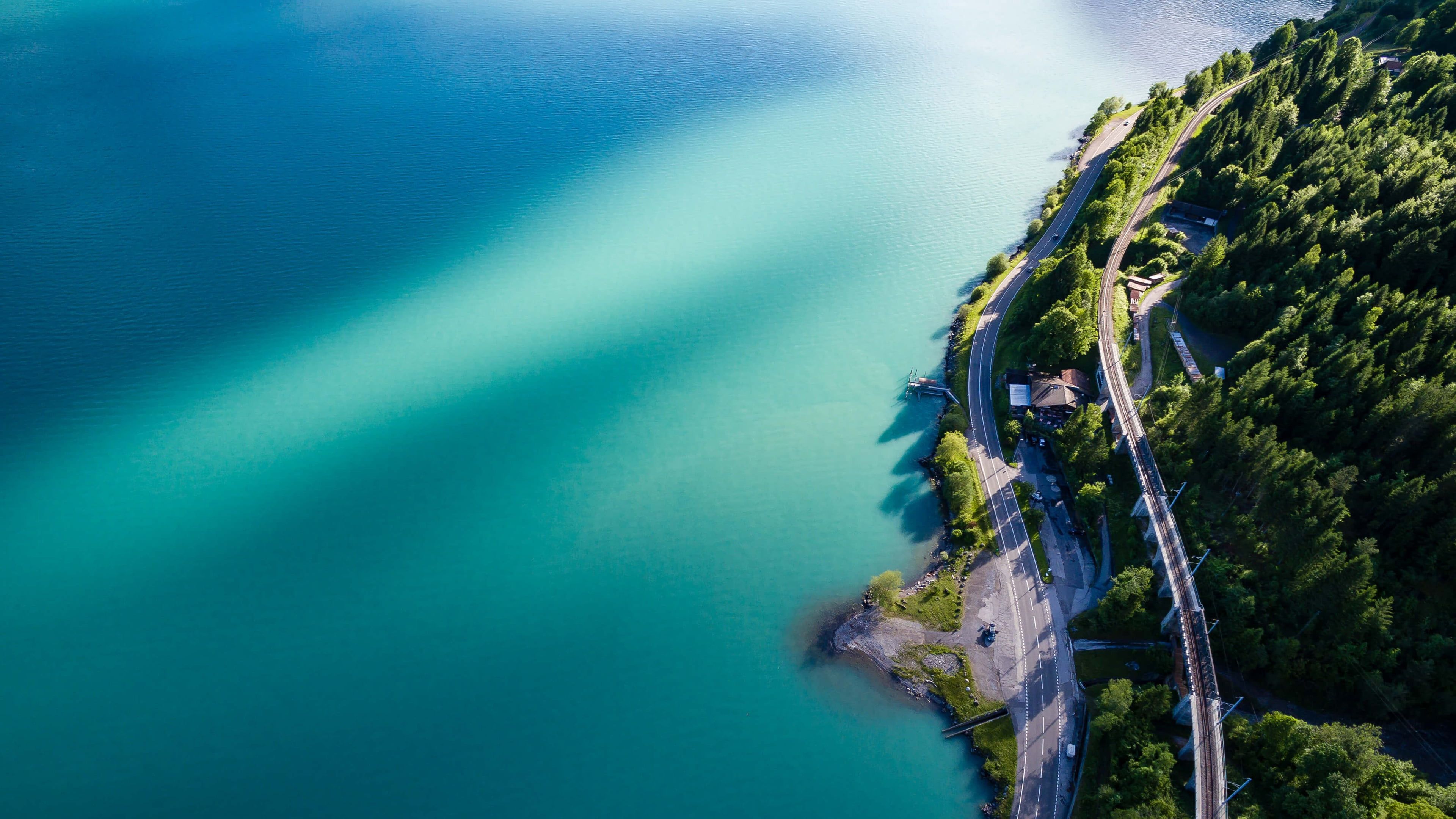 Forest Road Photography Aerial 4K Wallpapers