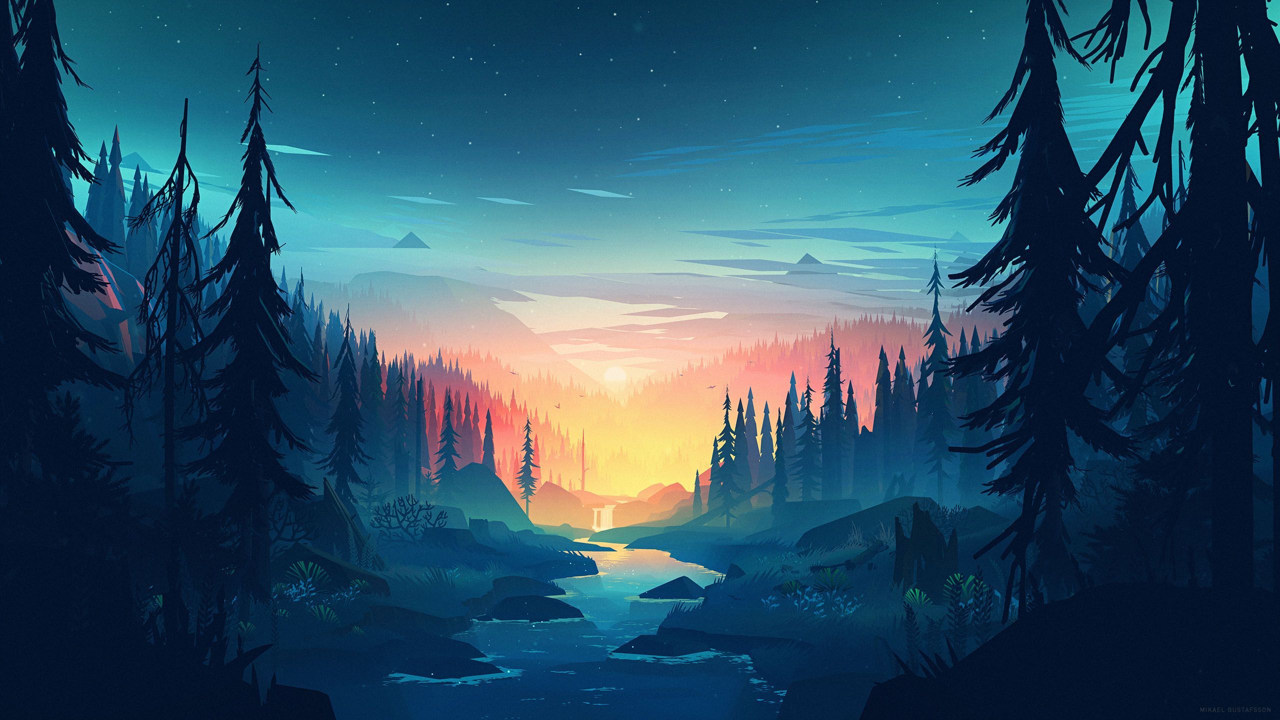 Forest Sunset Wallpapers