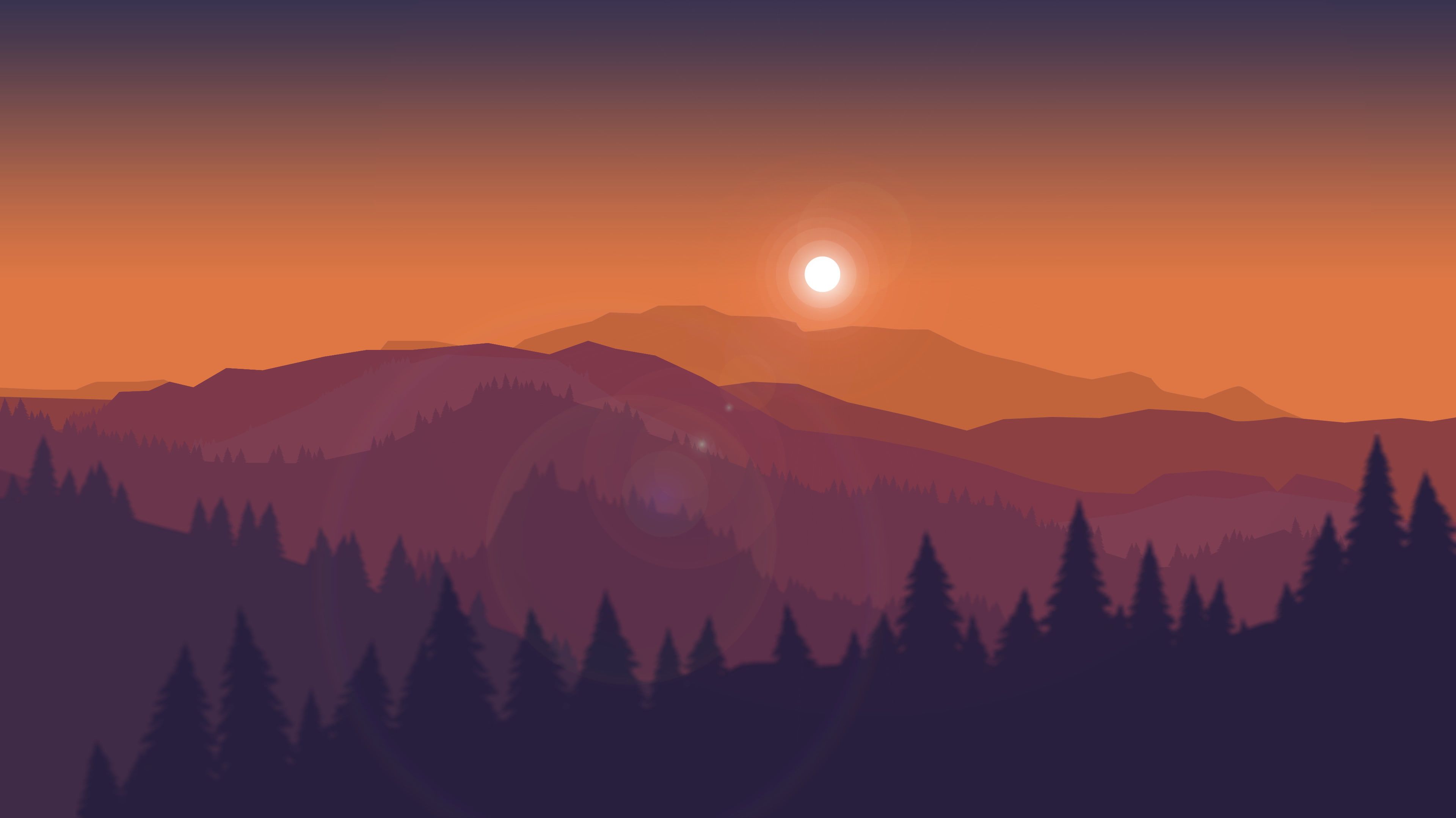 Forest Sunset Wallpapers