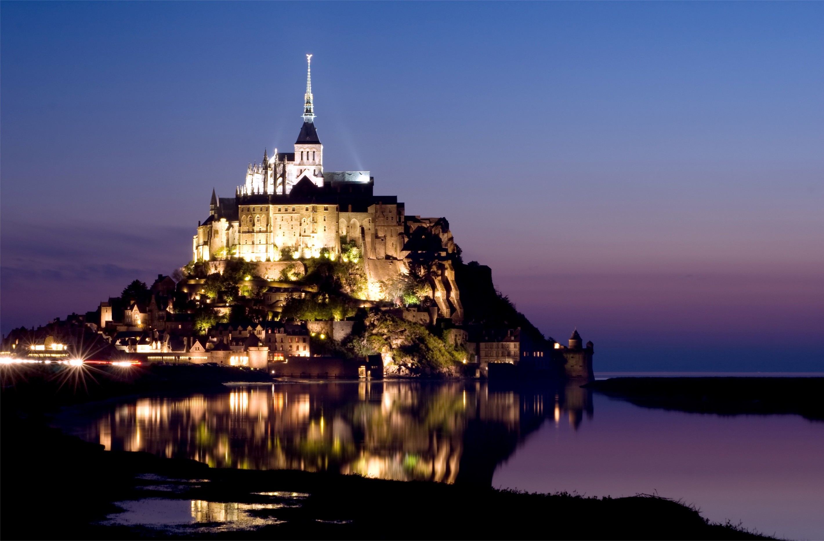 France Mont Saint Michel Sunset Wallpapers