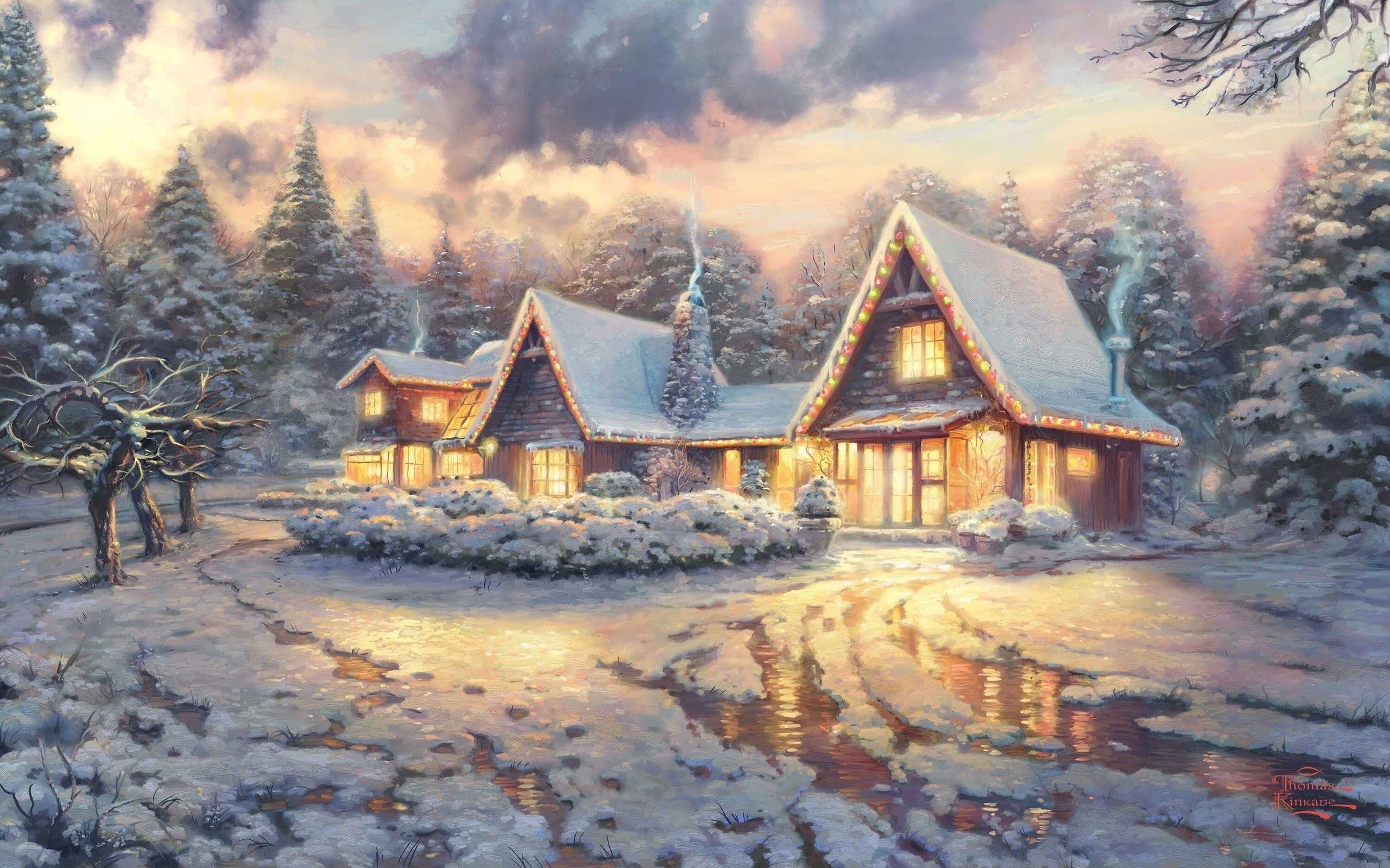 Frozen Winter House Wallpapers