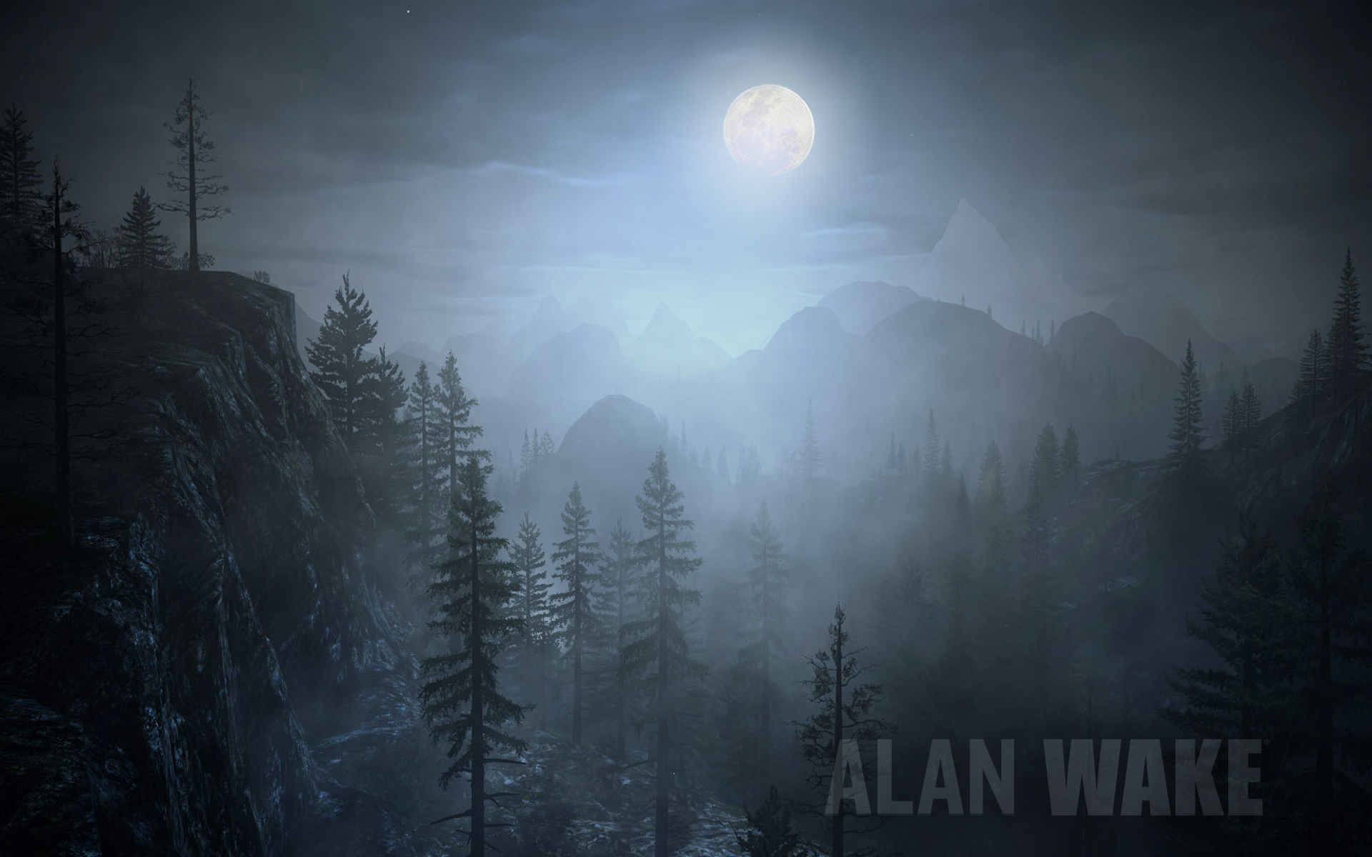 Full Moon On Foggy Night Wallpapers