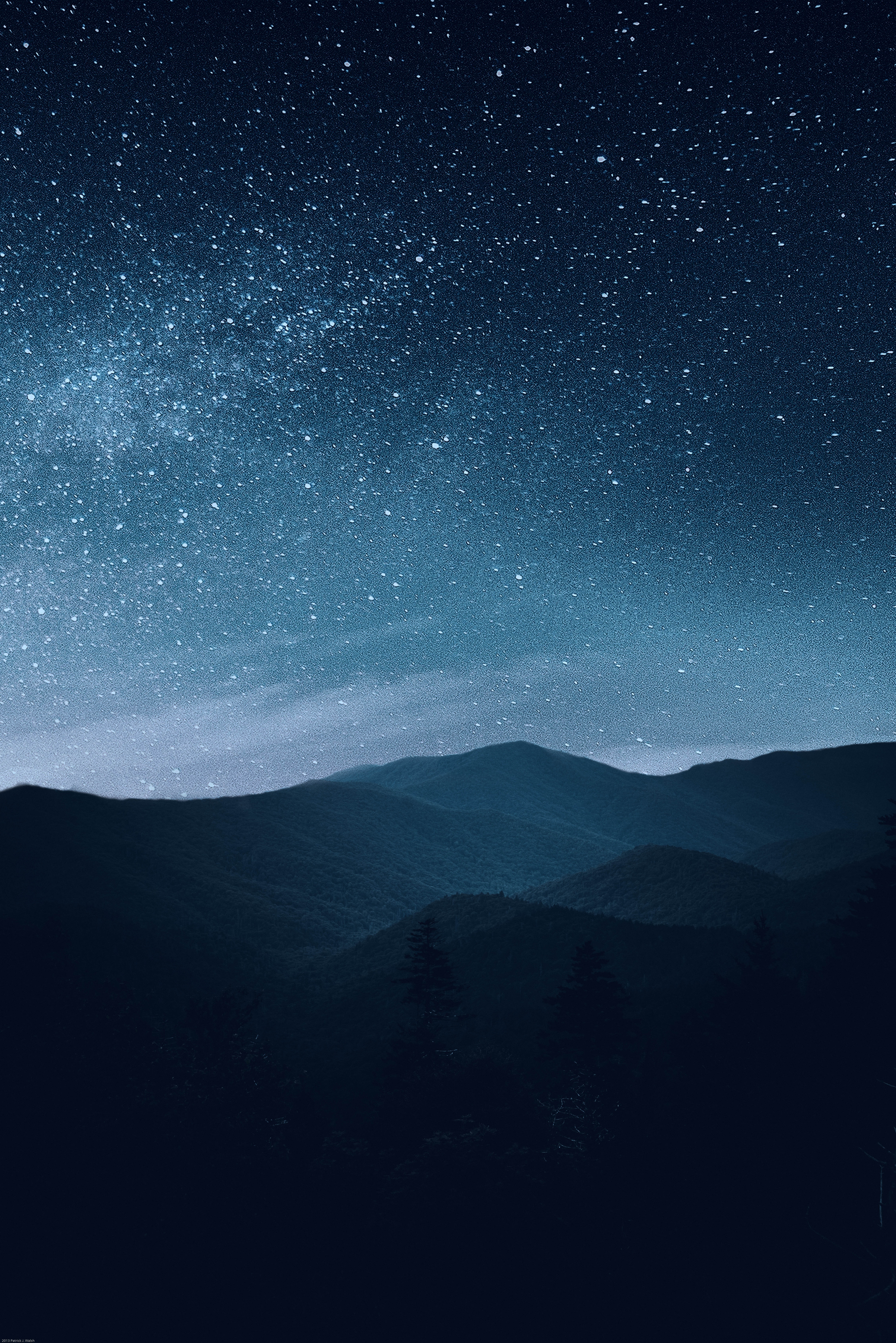 Galaxy Stars Over Mountain Wallpapers