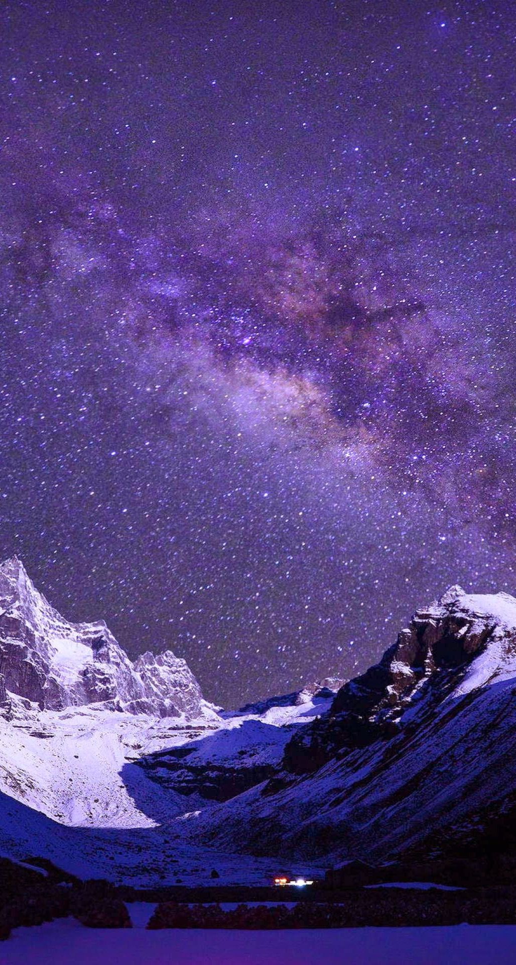 Galaxy Stars Over Mountain Wallpapers