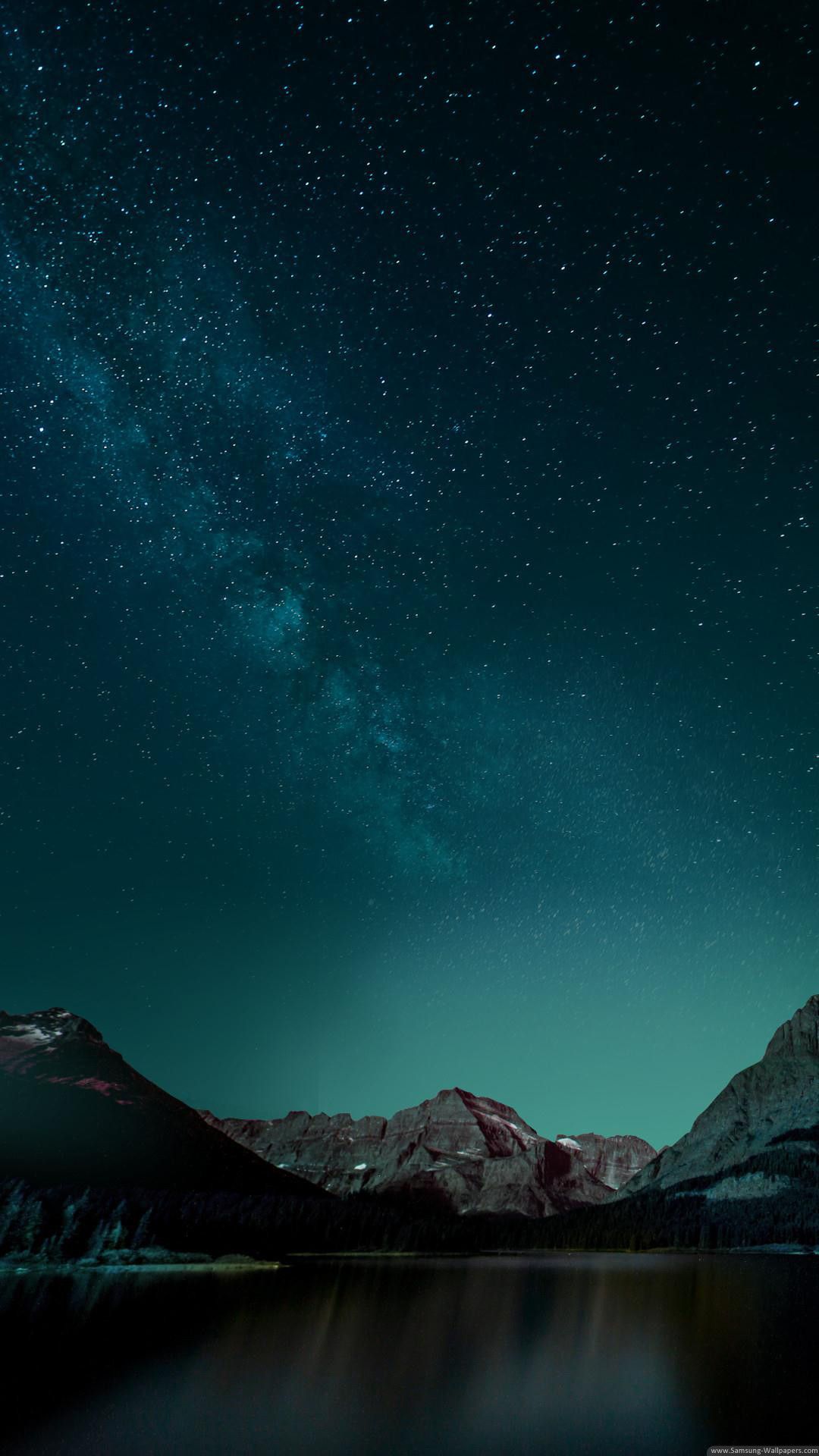 Galaxy Stars Over Mountain Wallpapers