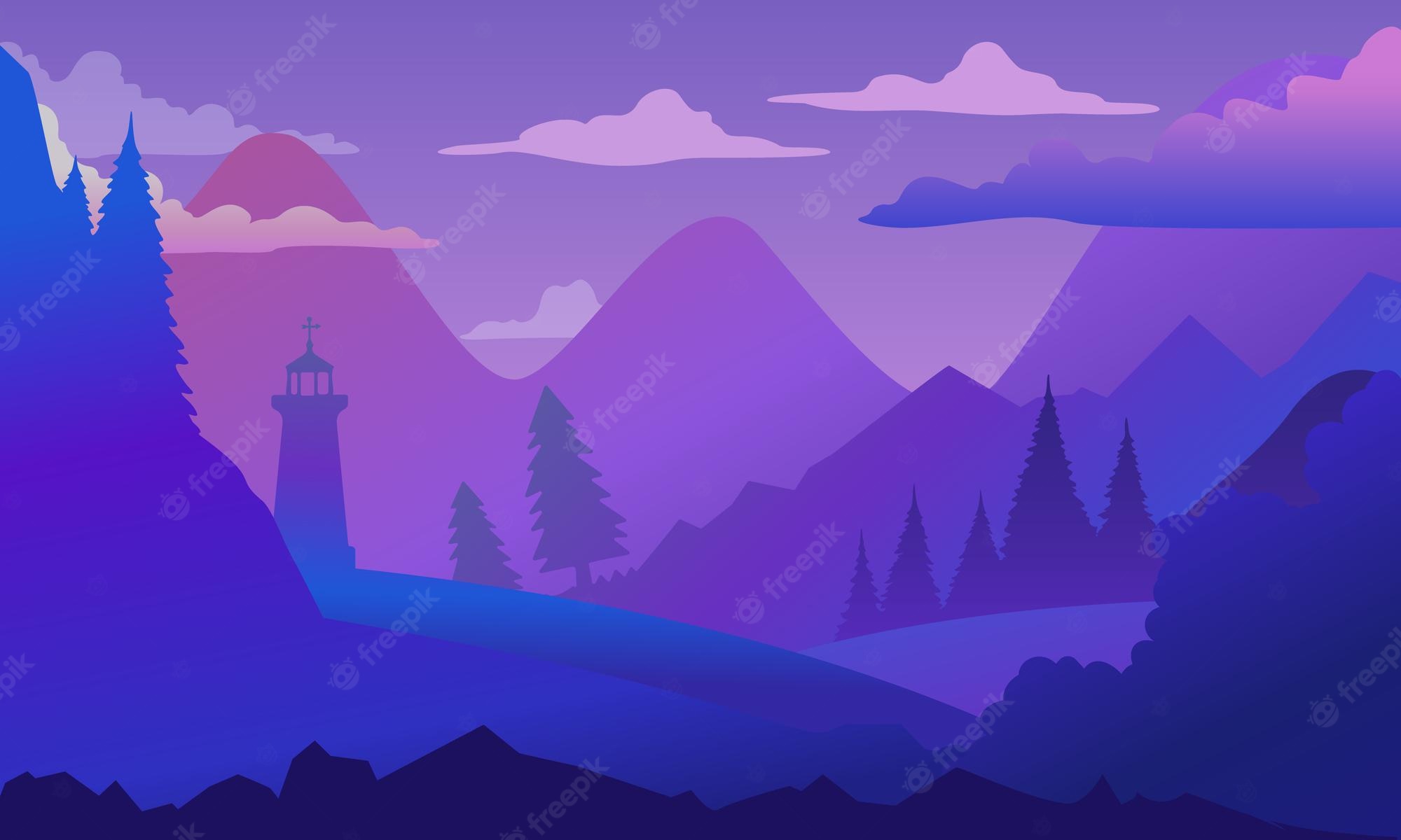 Gradient Mountains Wallpapers