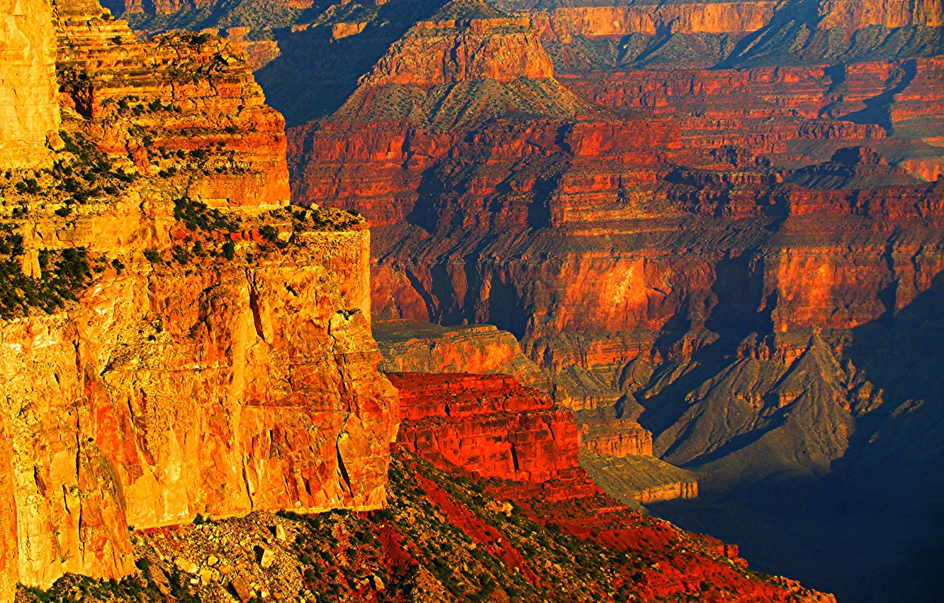 Grand Canyon Mountains In Sunset Wallpapers