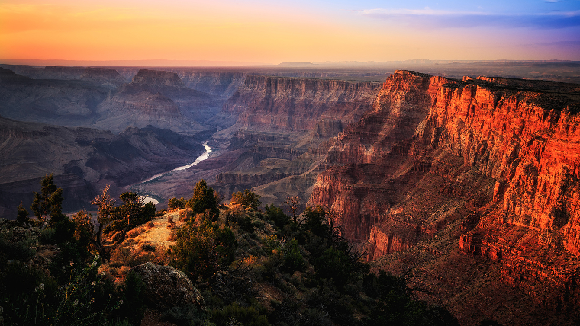 Grand Canyon Mountains In Sunset Wallpapers