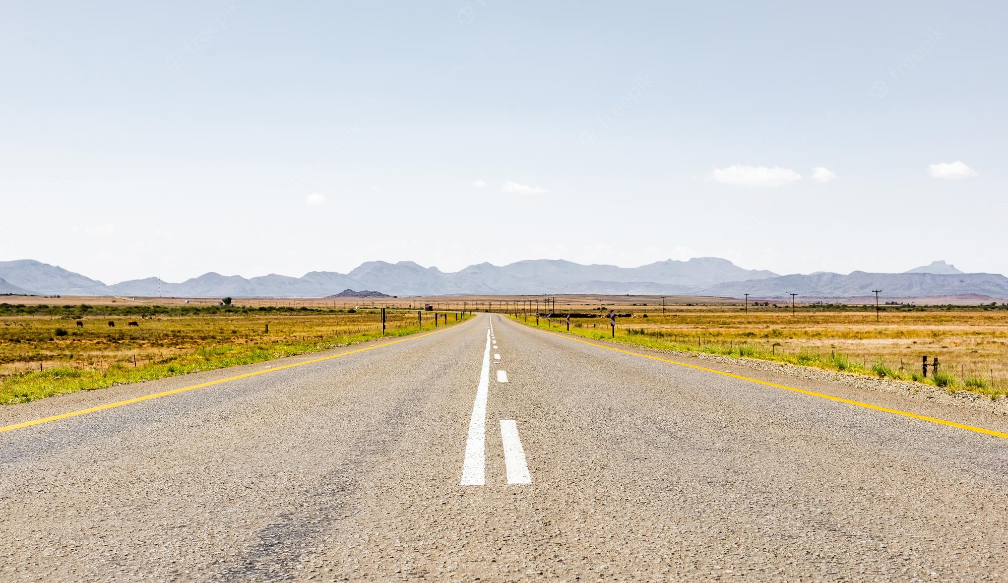 Grass Covered Mountain Road Wallpapers