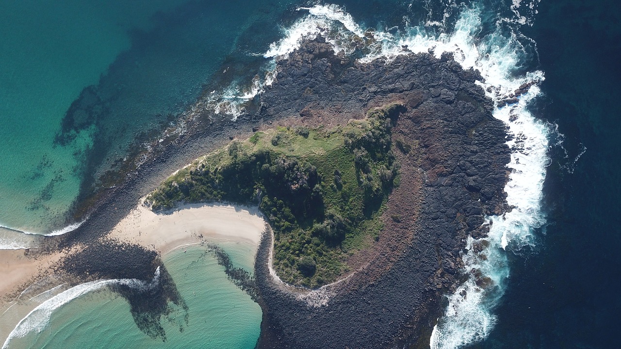 Green Island Drone View Wallpapers