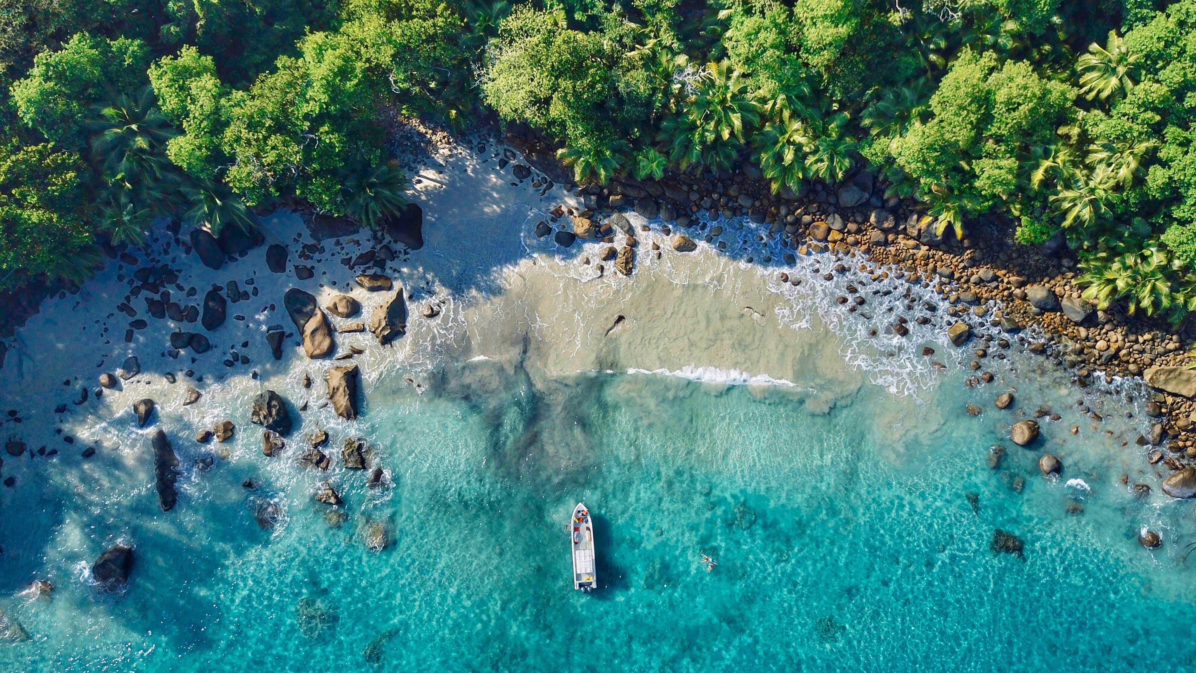 Green Island Drone View Wallpapers