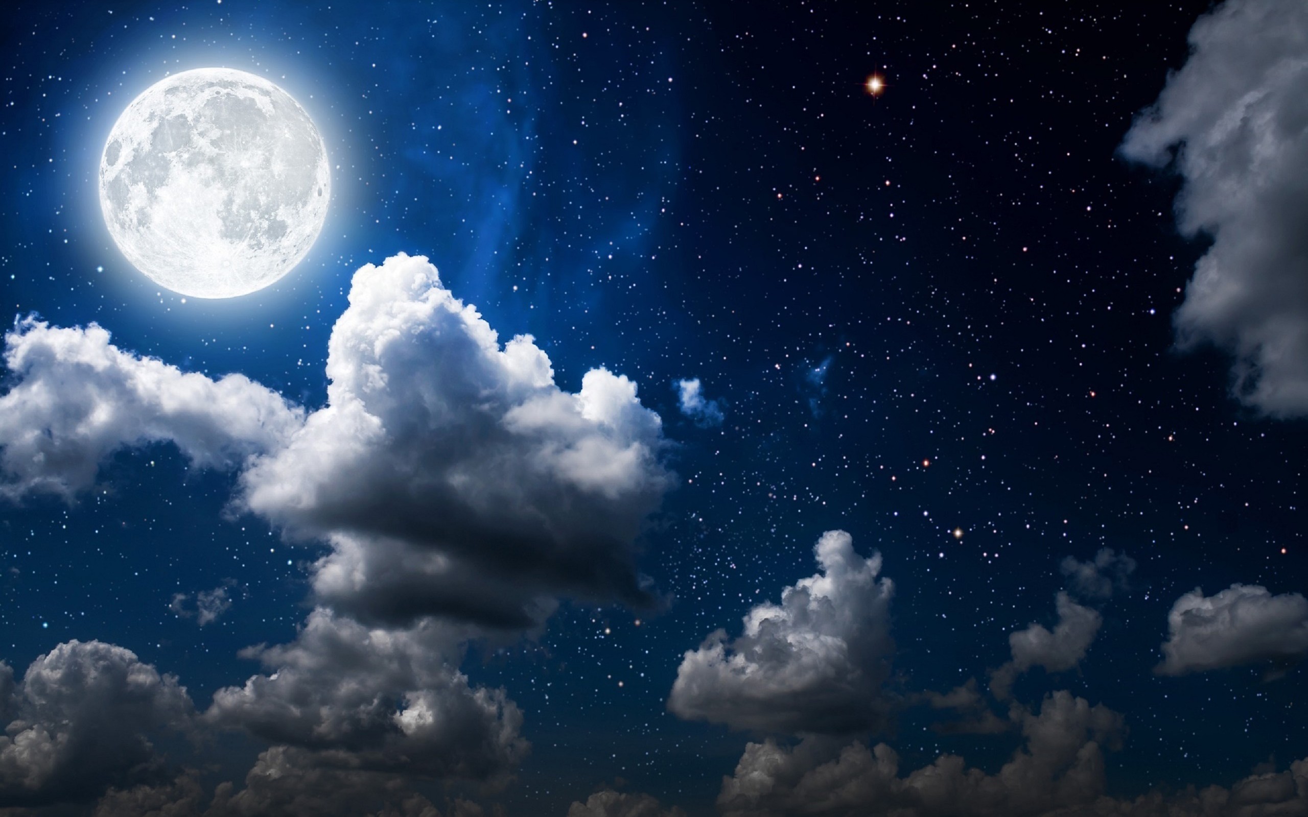 Half Moon Starry Night Wallpapers