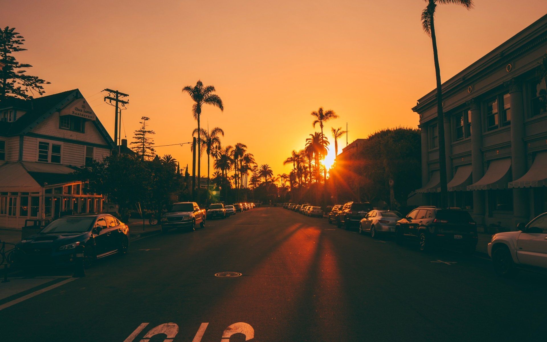 Hd Road View With Sunset Wallpapers