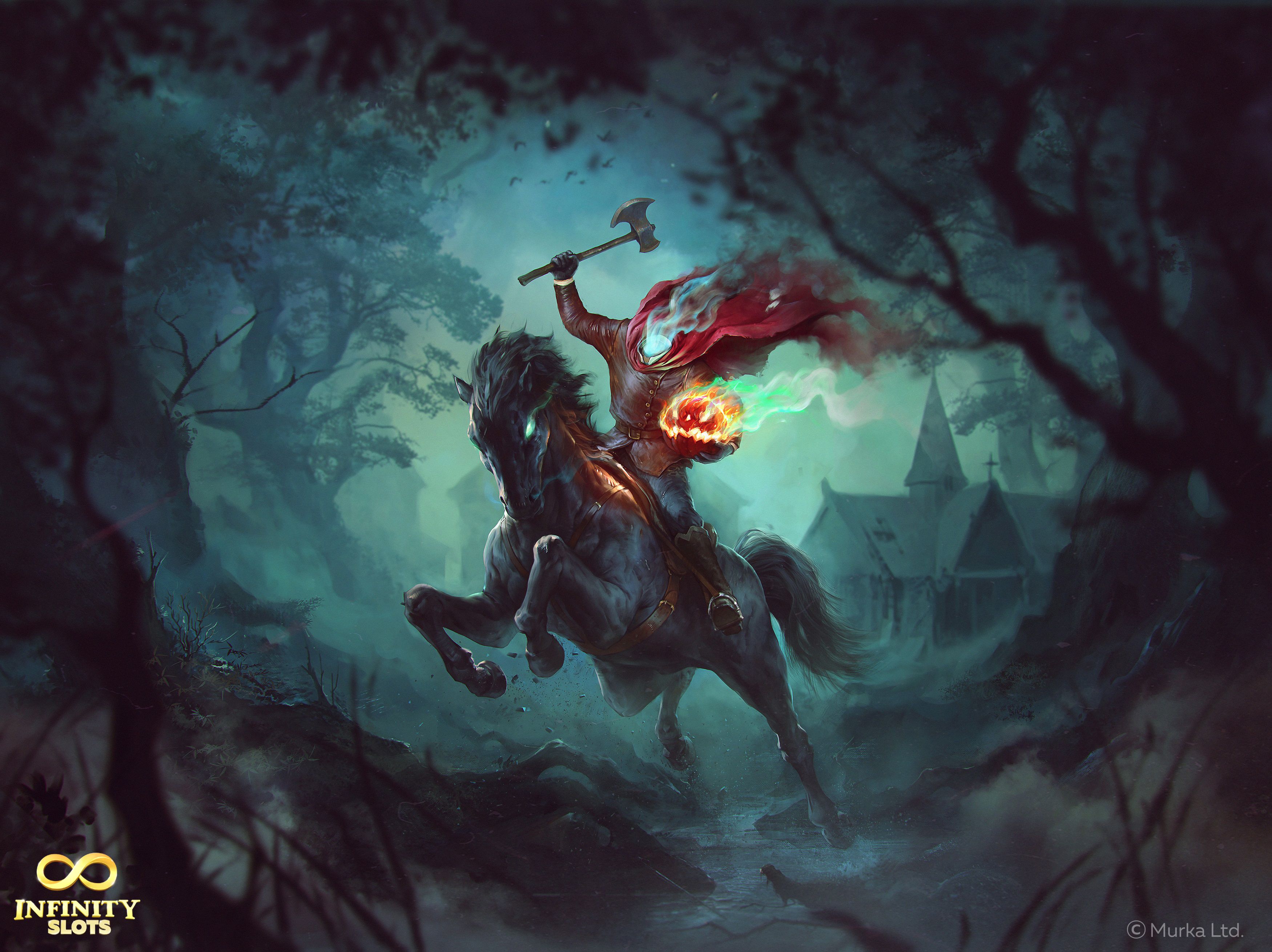 Horseman In Forest Dark Night Wallpapers