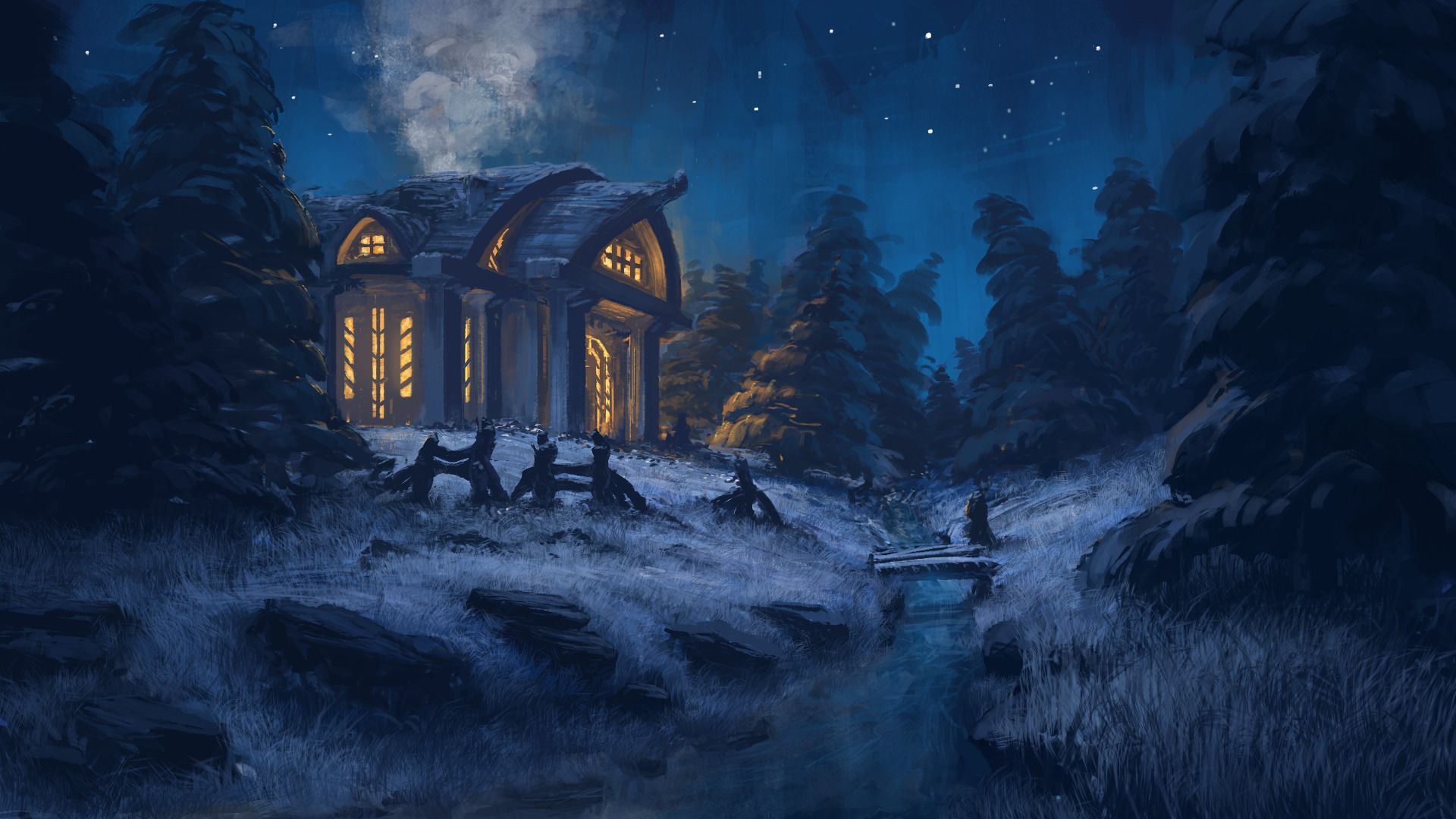 House In Winter Amazing Digital Art Wallpapers