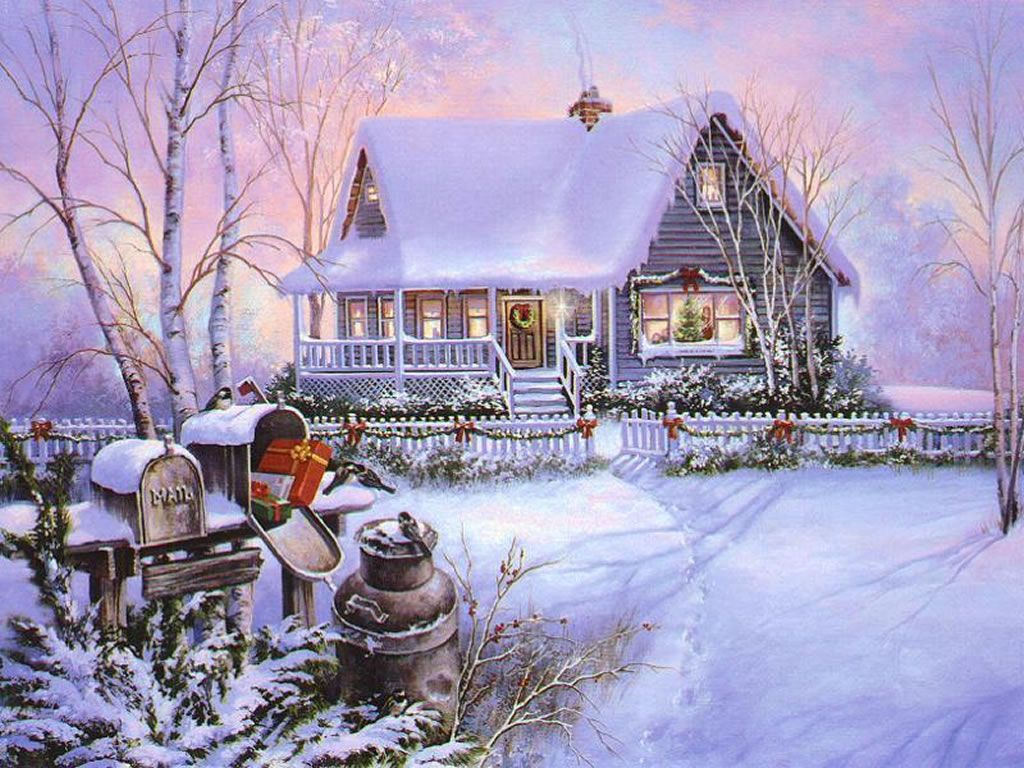 House In Winter Photography Wallpapers