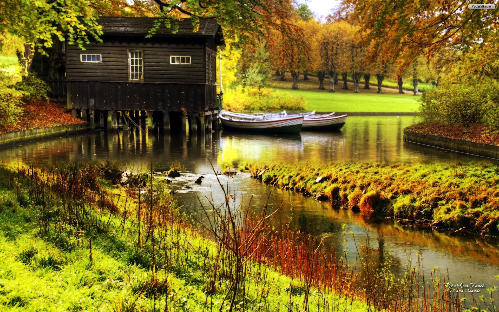 House Reflected In The Lake Wallpapers