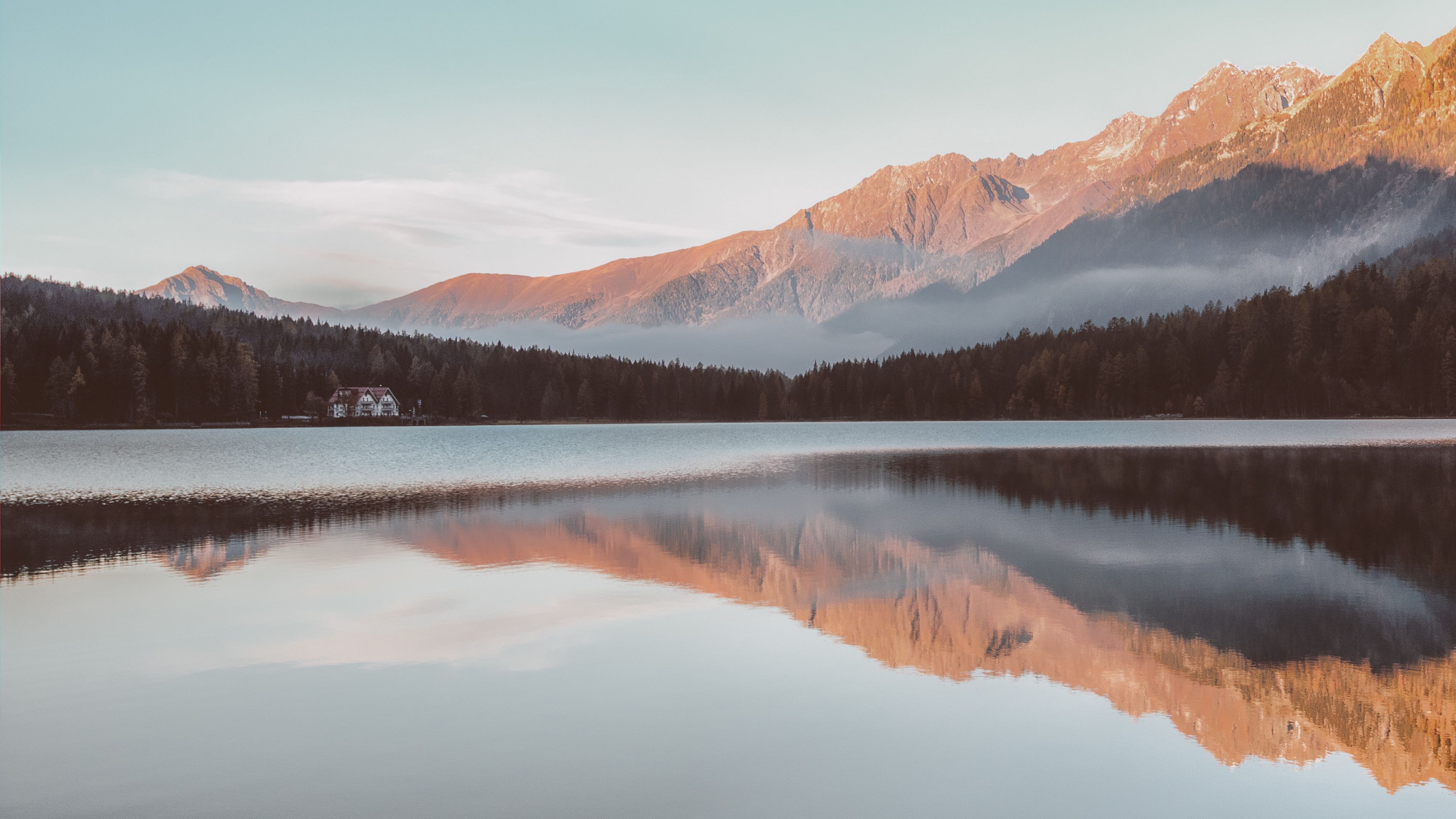 House Reflected In The Lake Wallpapers