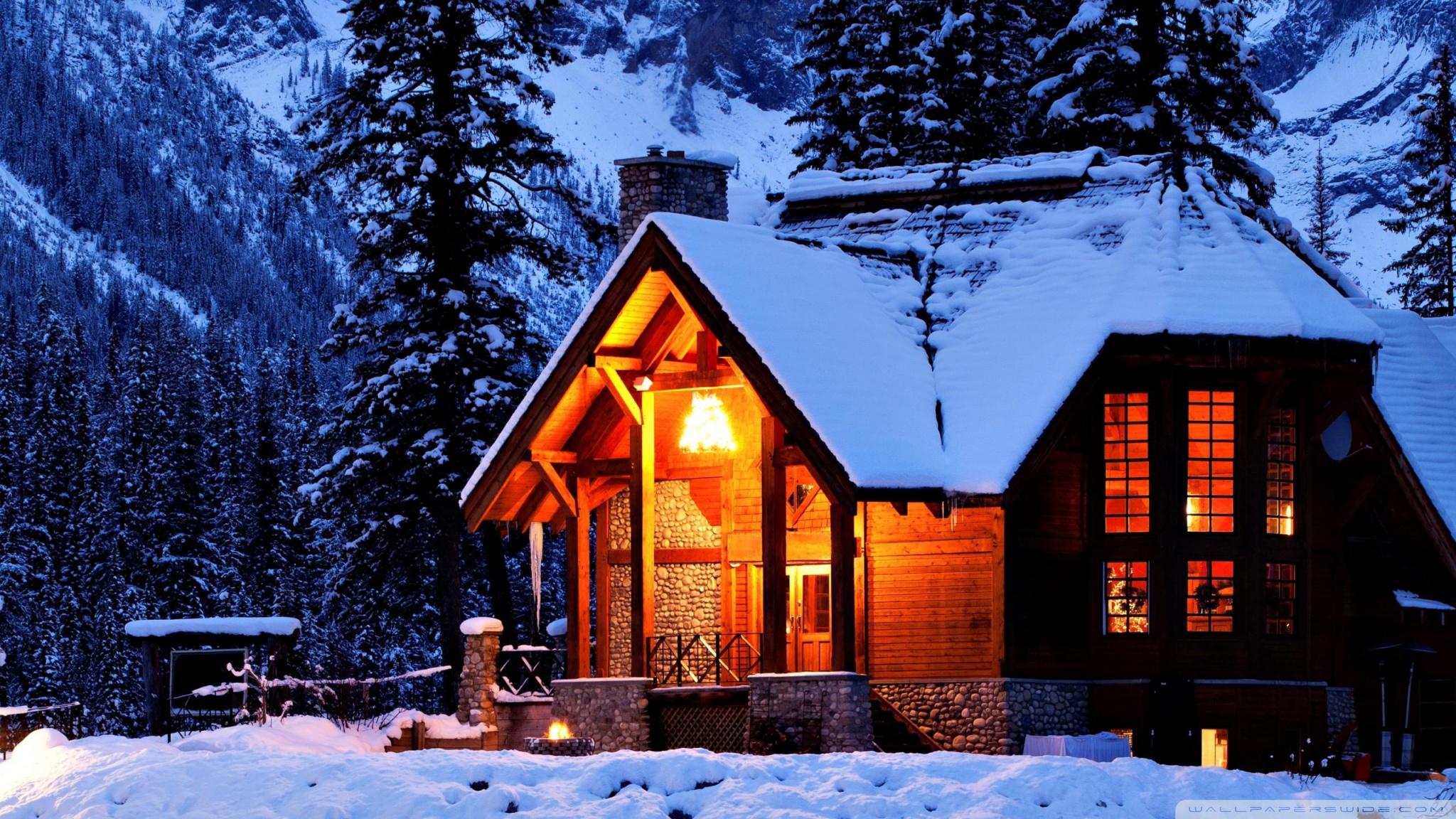 Houses In Winter Wallpapers