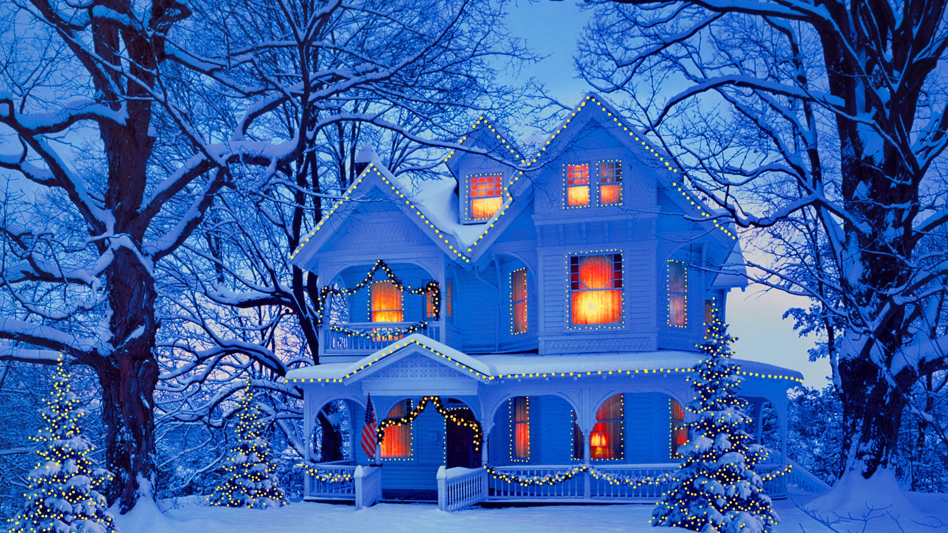 Houses In Winter Wallpapers