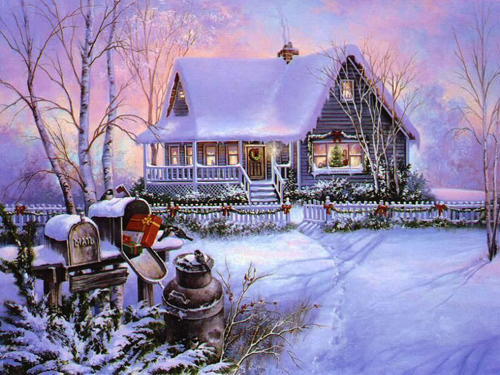 Houses In Winter Wallpapers