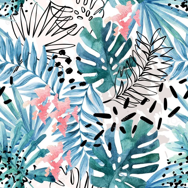 Tropical Watercolor Background