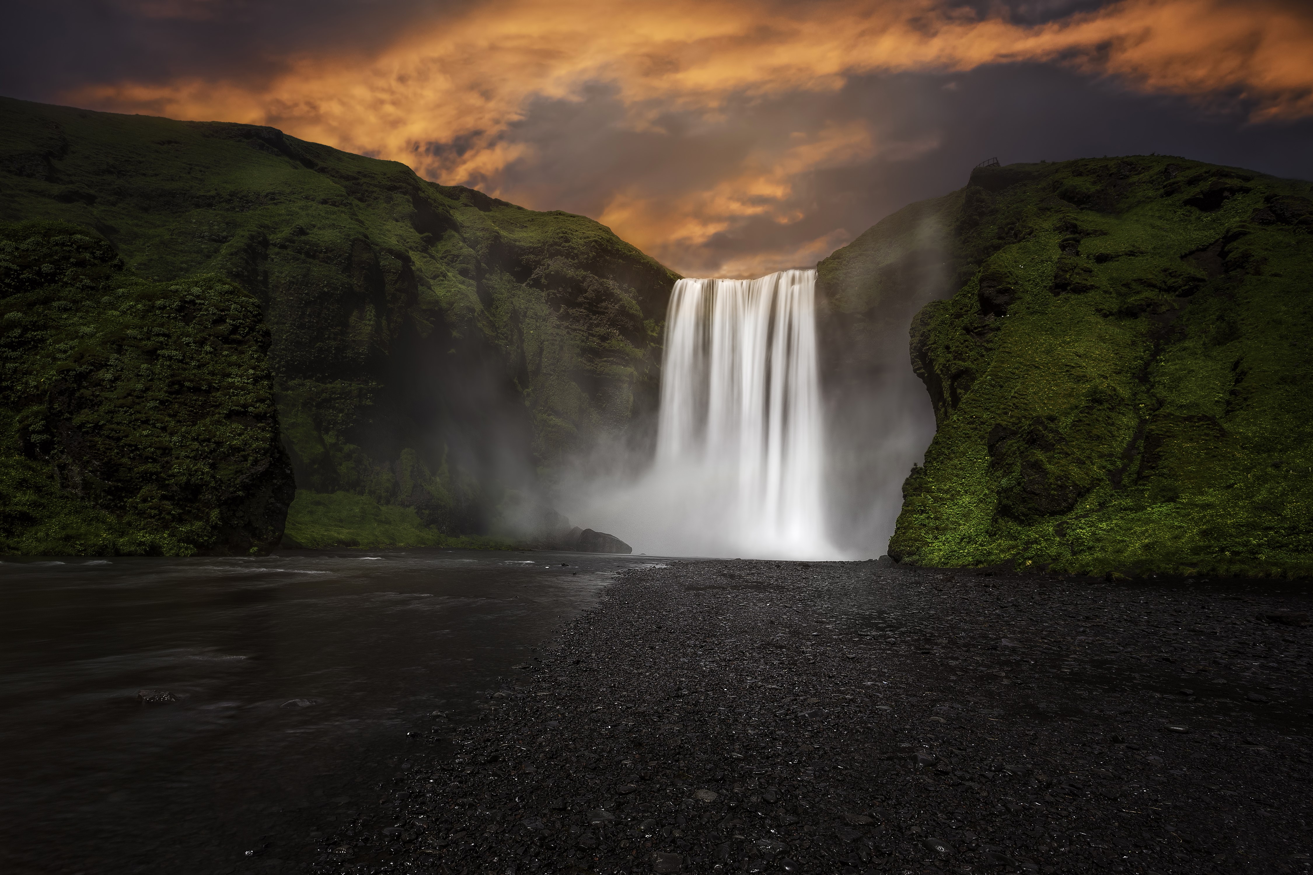 Iceland Skogafoss Waterfall Wallpapers