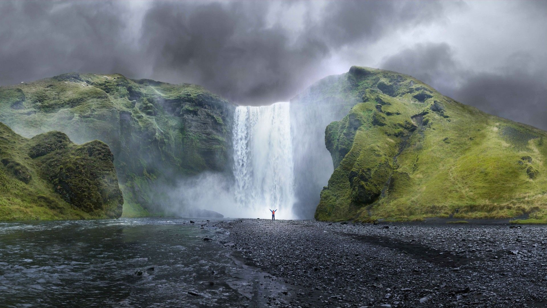 Iceland Skogafoss Waterfall Wallpapers