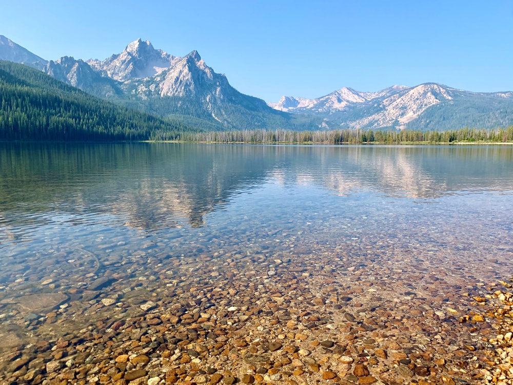 Idaho Stanley Lake Mountain Reflection Wallpapers