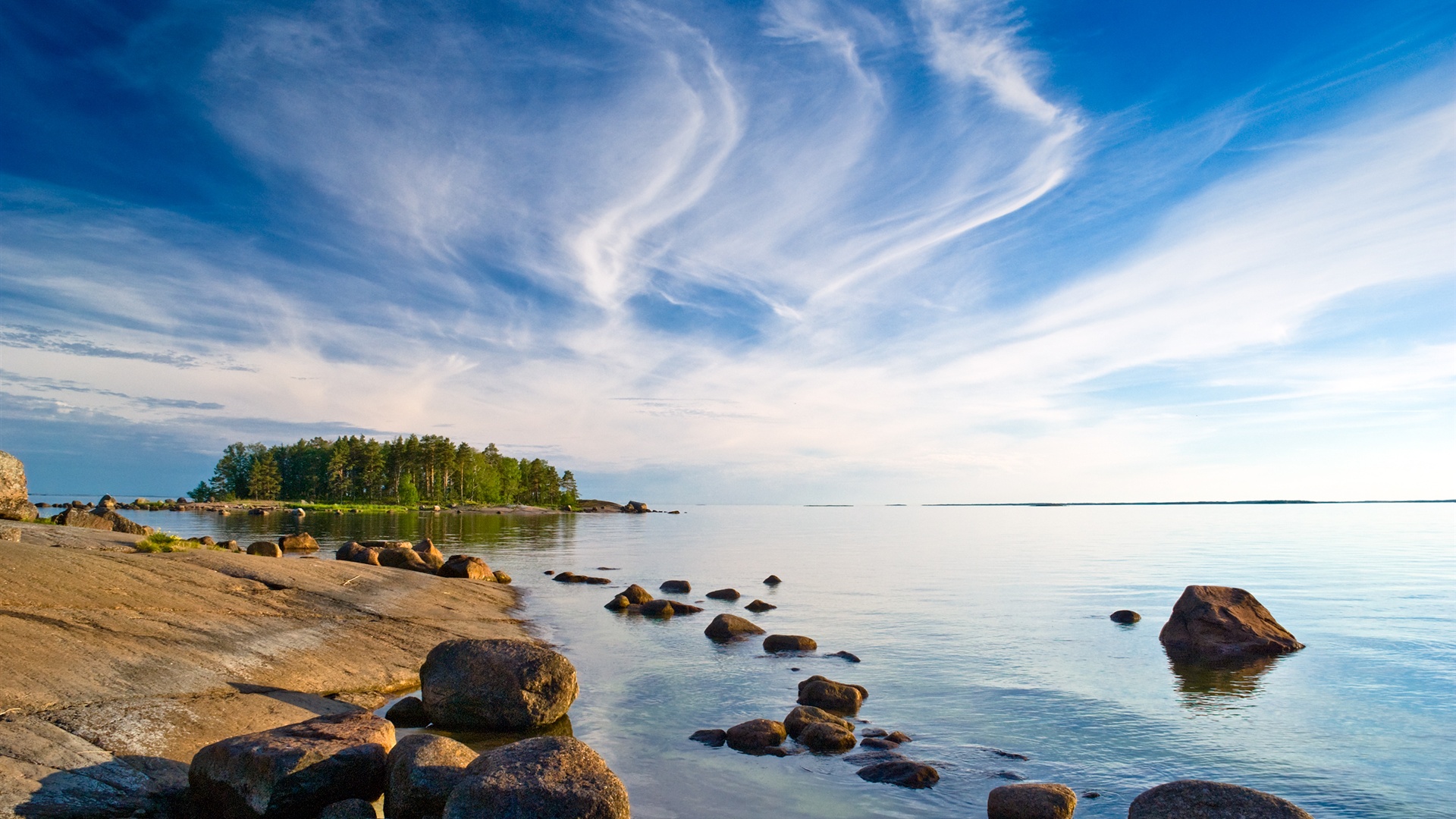 Island Sea And Blue Sky Wallpapers