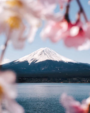 Japan Mountains Lake At Sunset Wallpapers