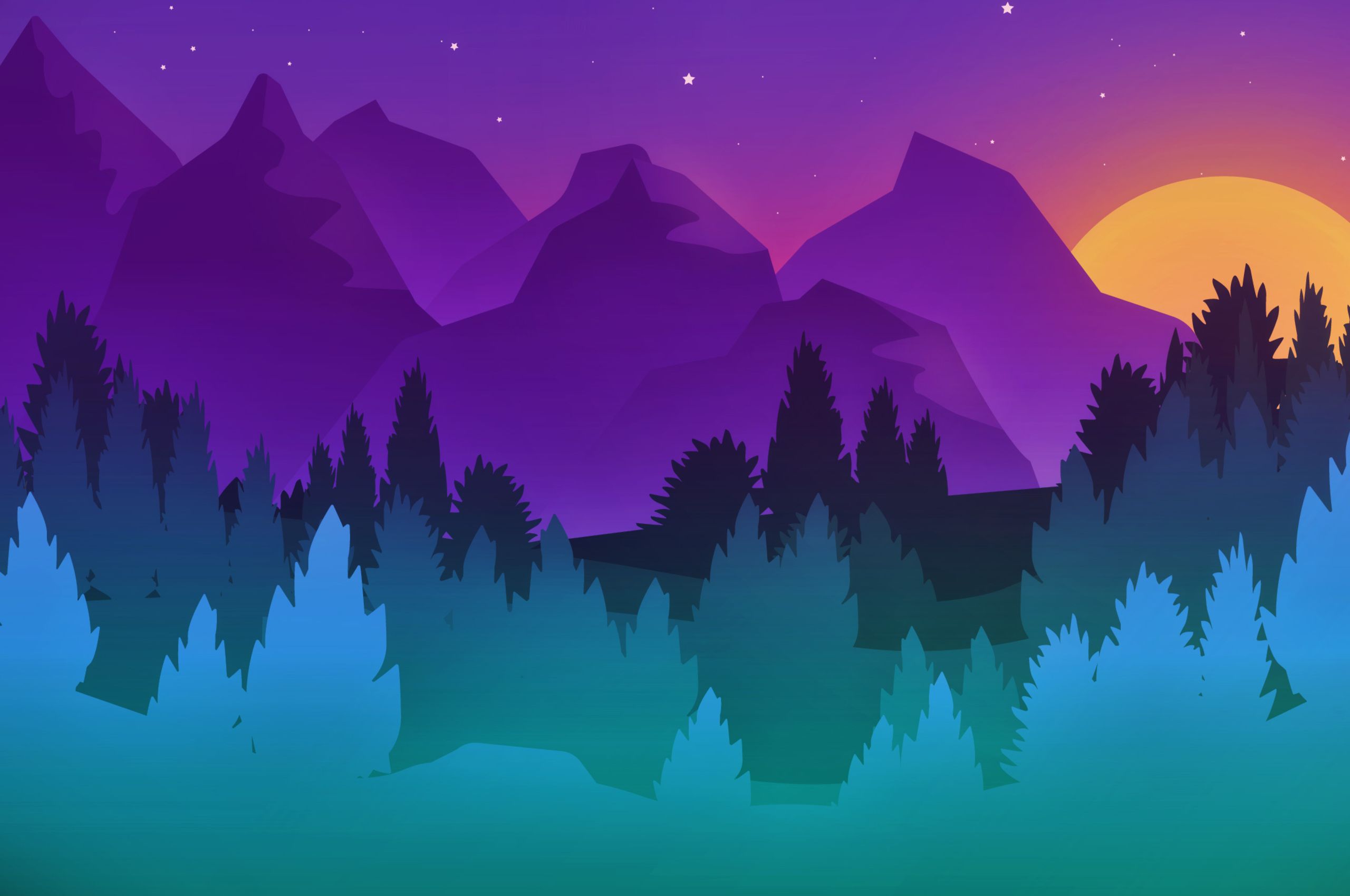 Lagoon Colorful Mountains Wallpapers