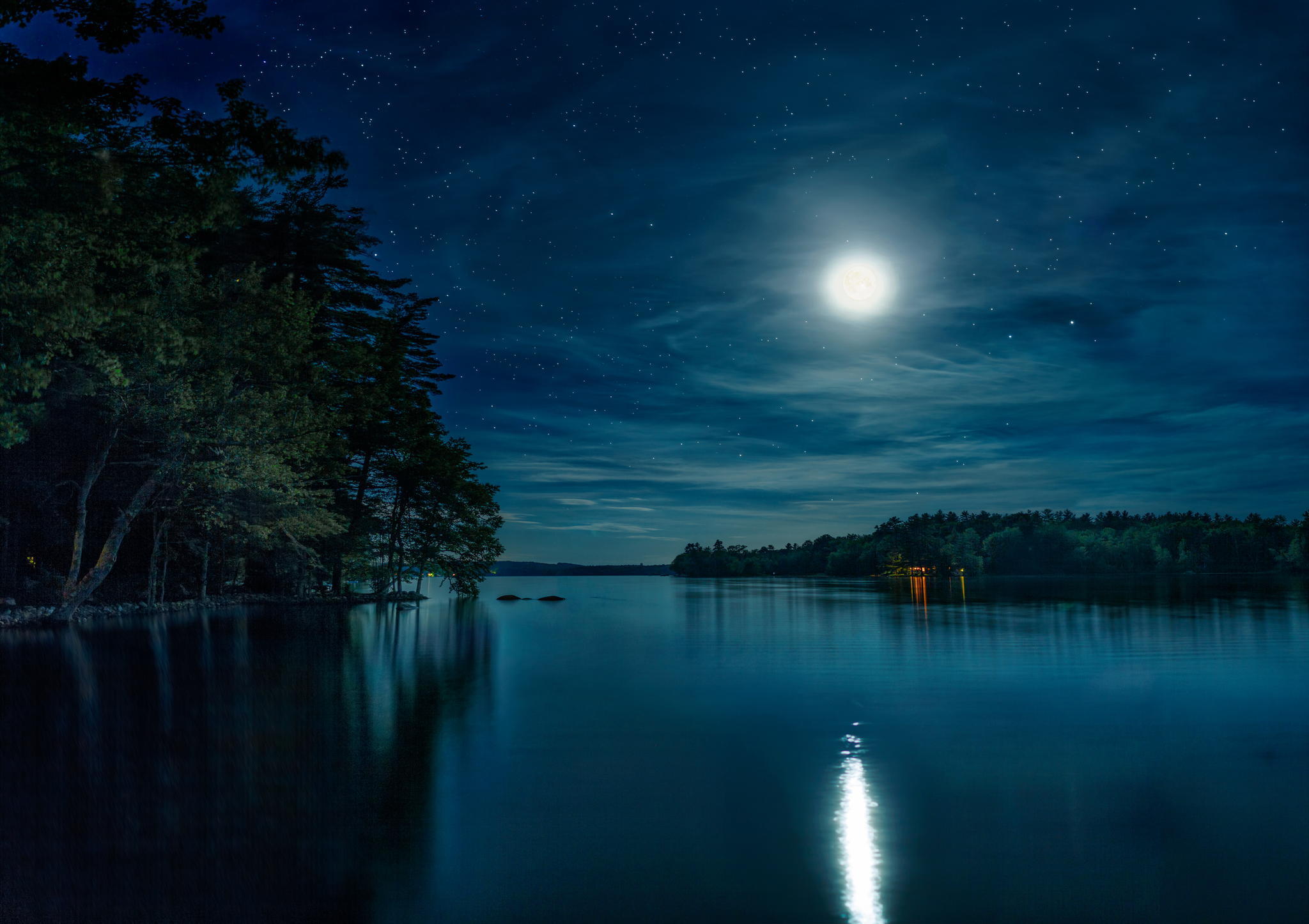 Lake Hd Night Photography Wallpapers