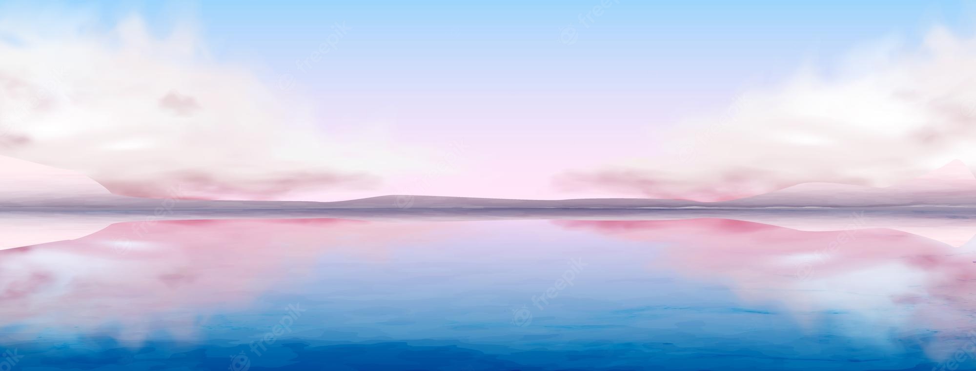 Lake House And Pink Sky Sunset Wallpapers