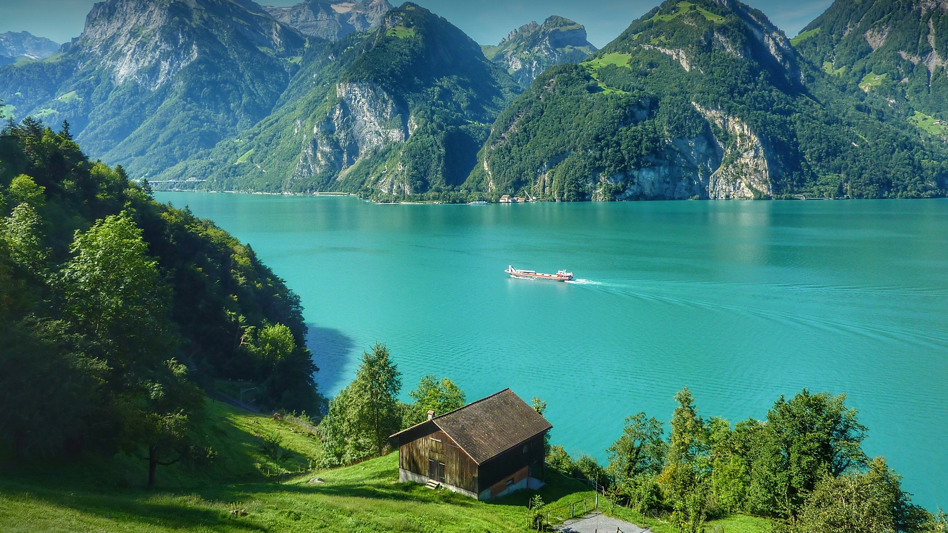 Lake Lucern Landscape Mountains Wallpapers