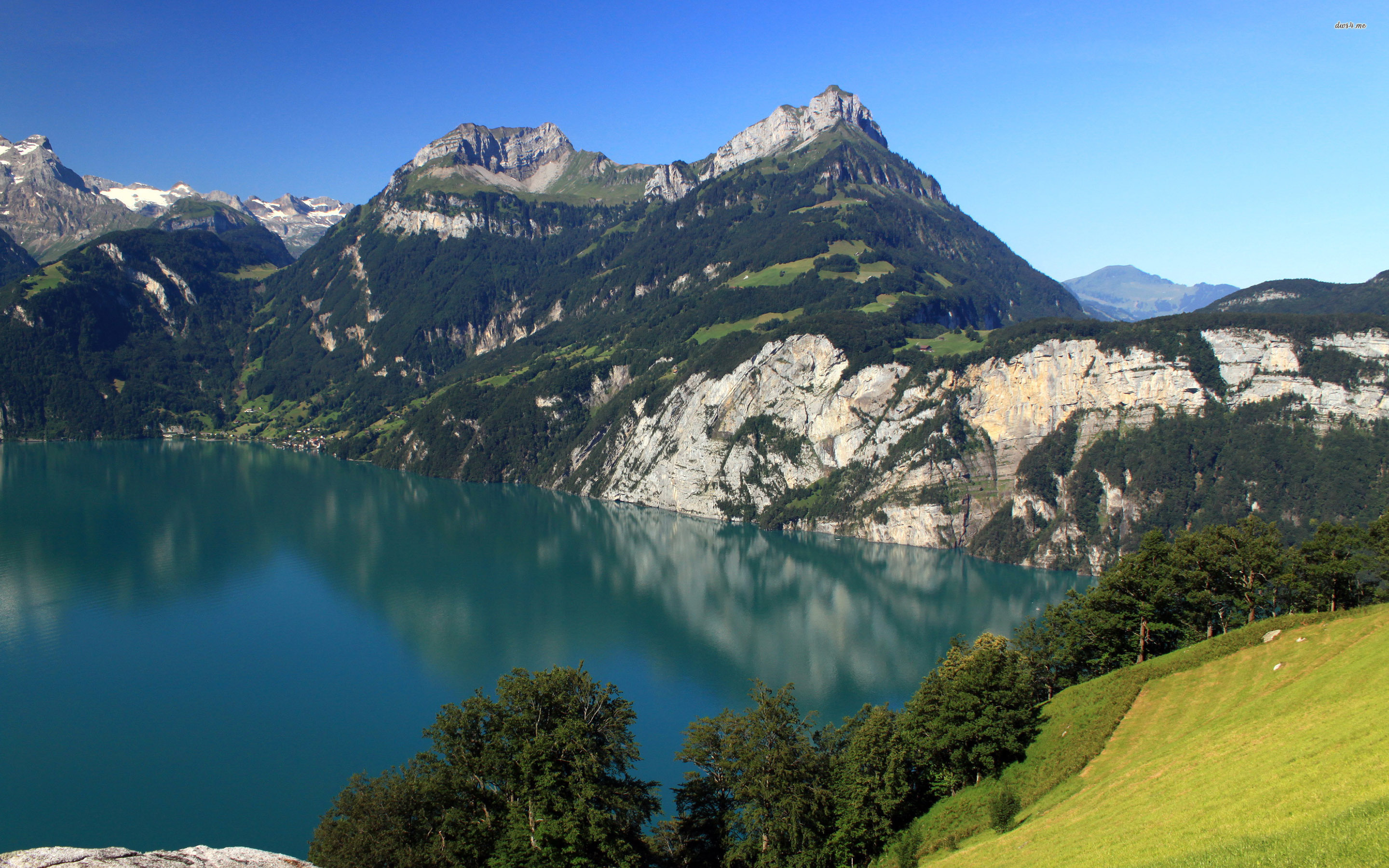 Lake Lucern Landscape Mountains Wallpapers