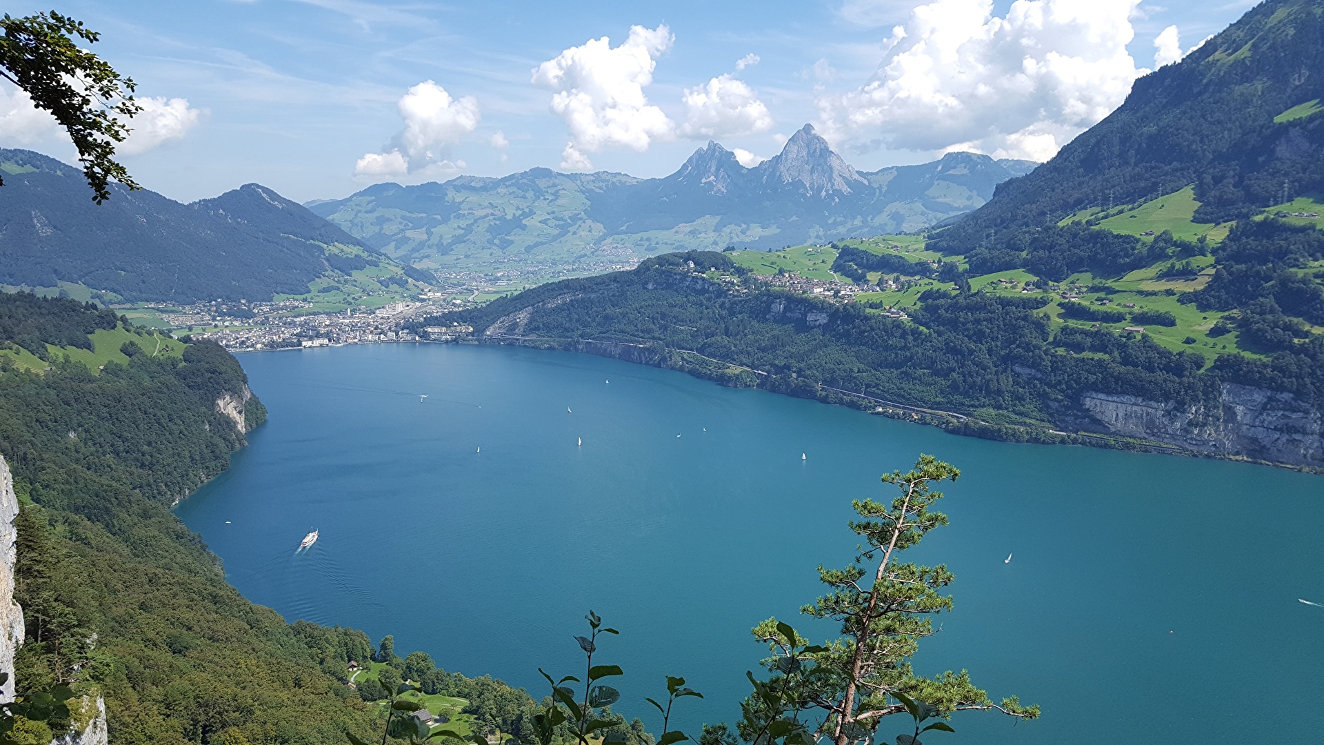 Lake Lucern Landscape Mountains Wallpapers