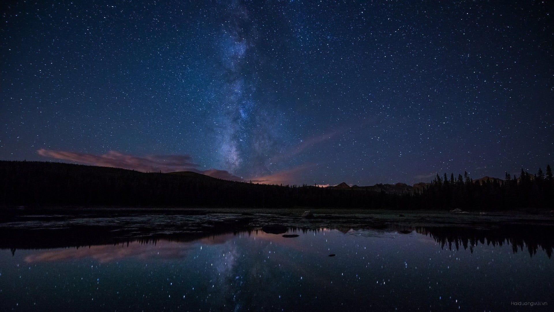 Lake Nature Night Reflection Wallpapers