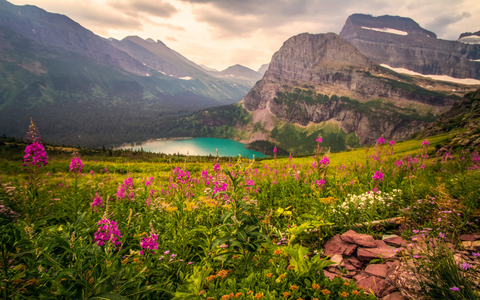 Lake Near Beautiful Landscape Mountains Wallpapers